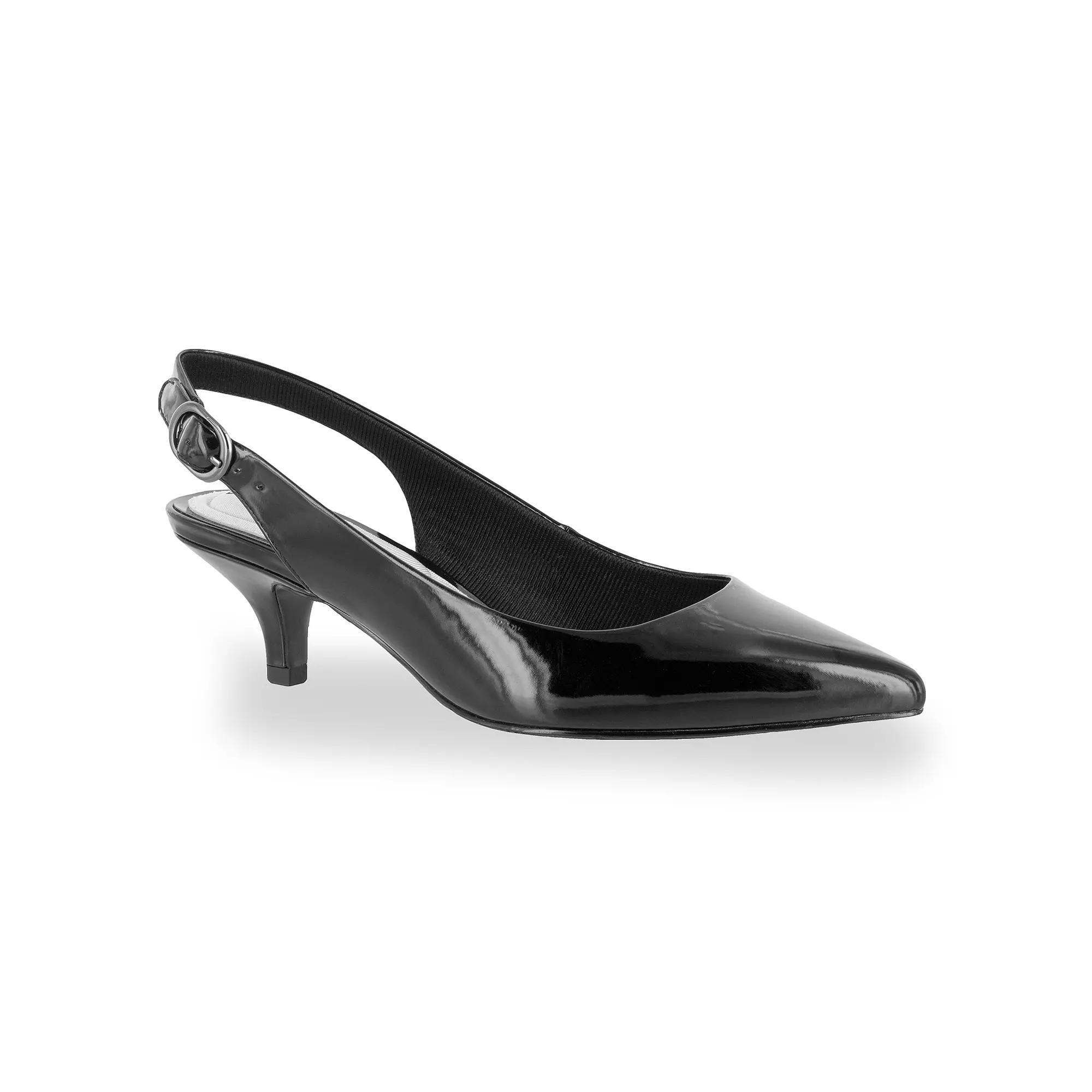 Easy Street Faye Women's Slingback Heels, Size: 6, Black Patent Product Image