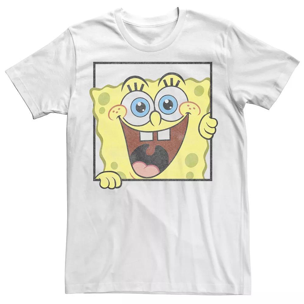 Big & Tall SpongeBob Squarepants Peek A Bob Tee, Men's, Size: 3XLT, White Product Image