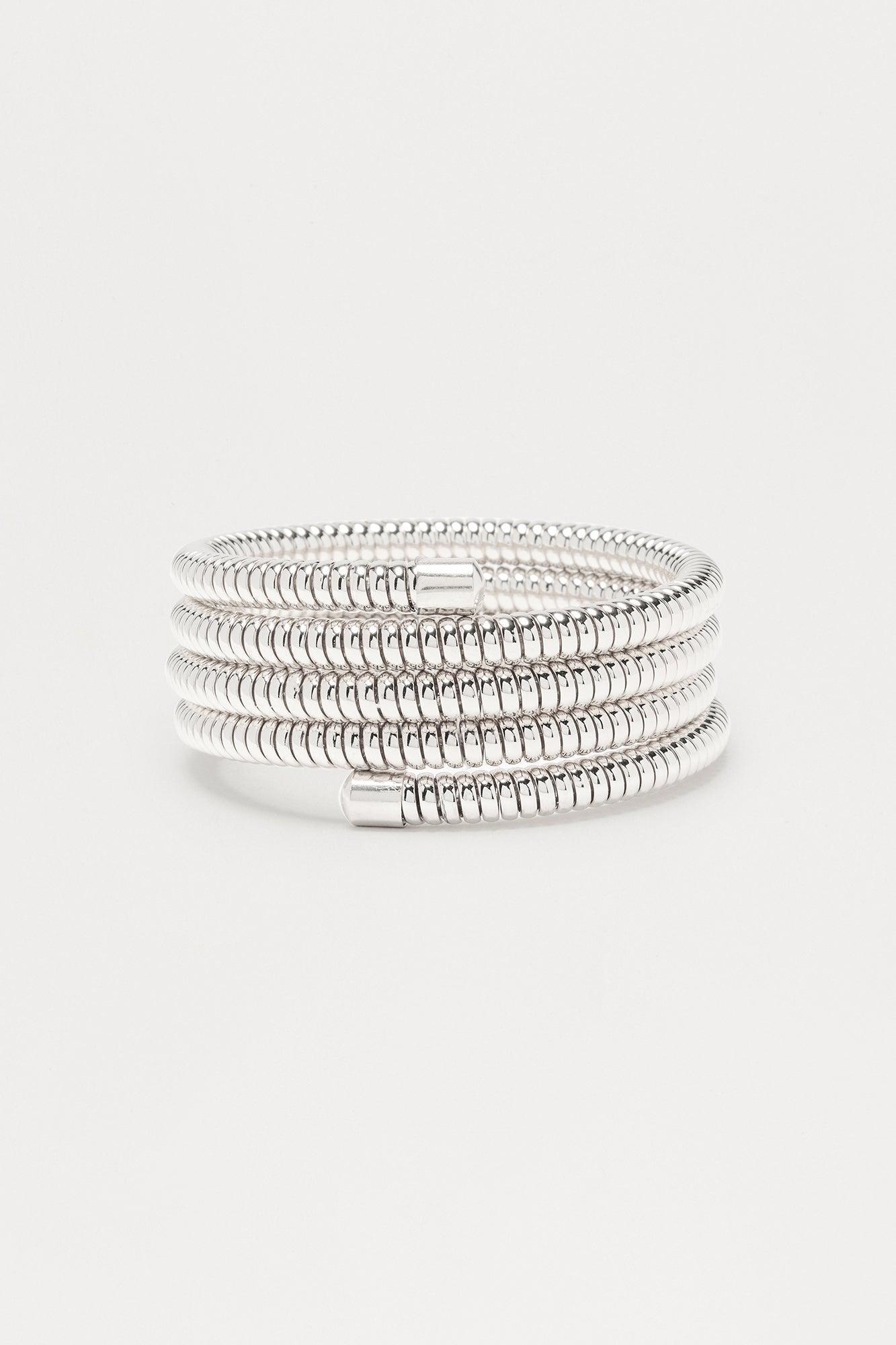Coiled Carrier Bracelet - Silver Female Product Image