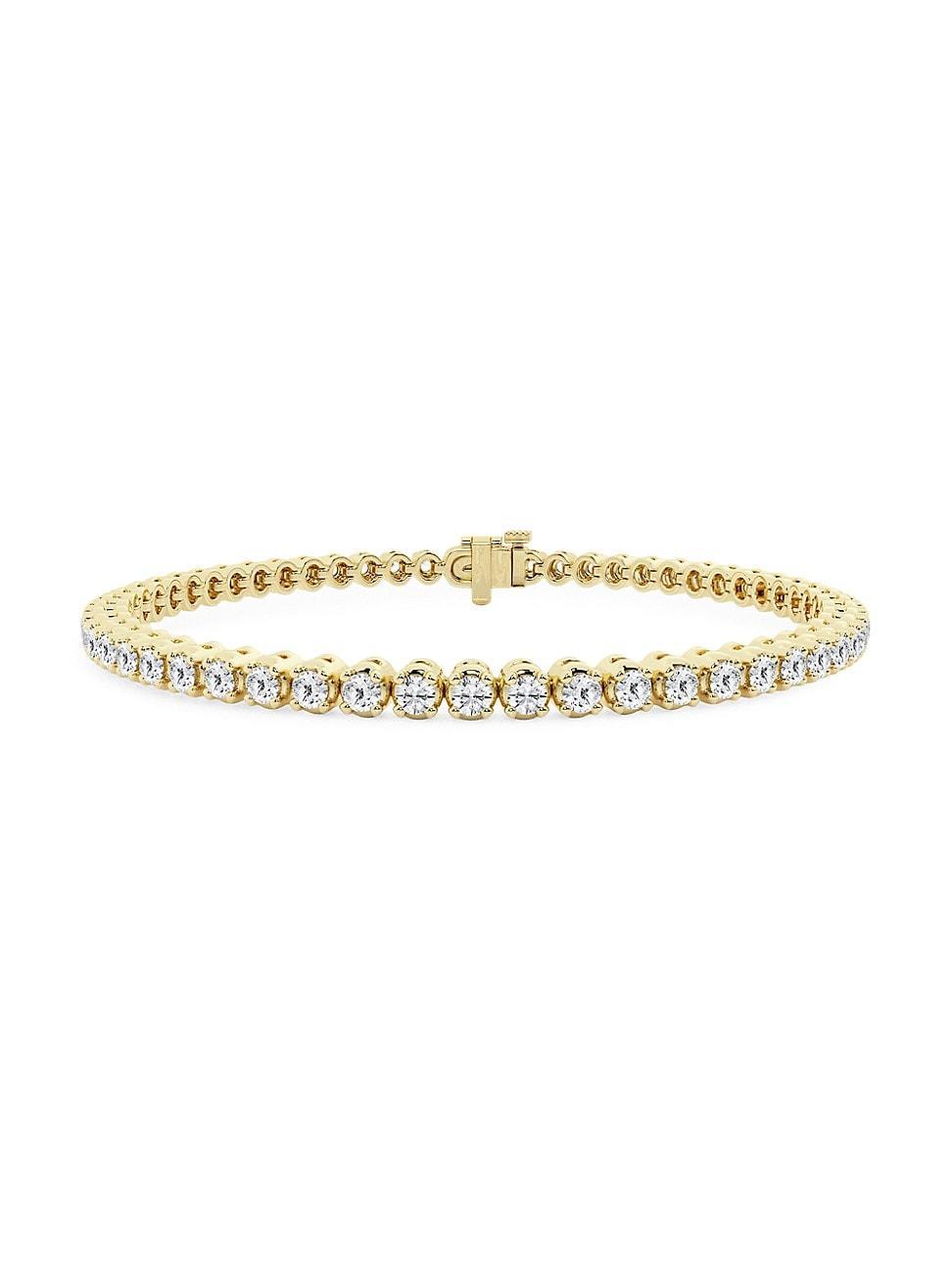 Womens 14K White Gold & Round Lab-Grown Diamond 4-Prong Tennis Bracelet/2.00-15.00 TCW Product Image