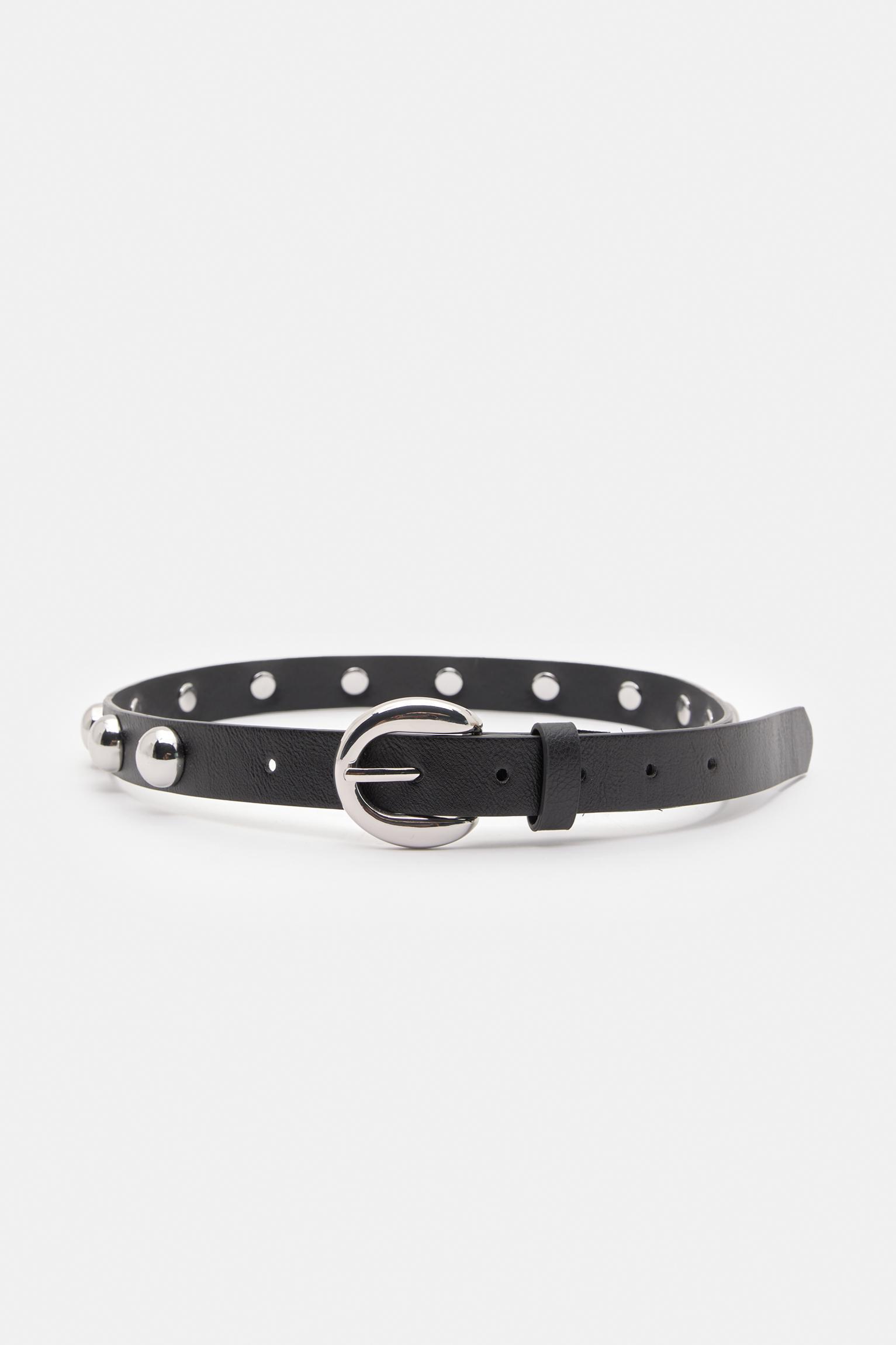 Faux leather belt with balls Product Image