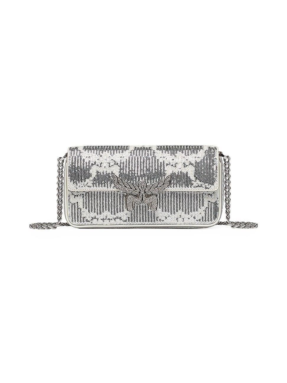 Womens Small Himmel Sparkly Leather Shoulder Bag Product Image