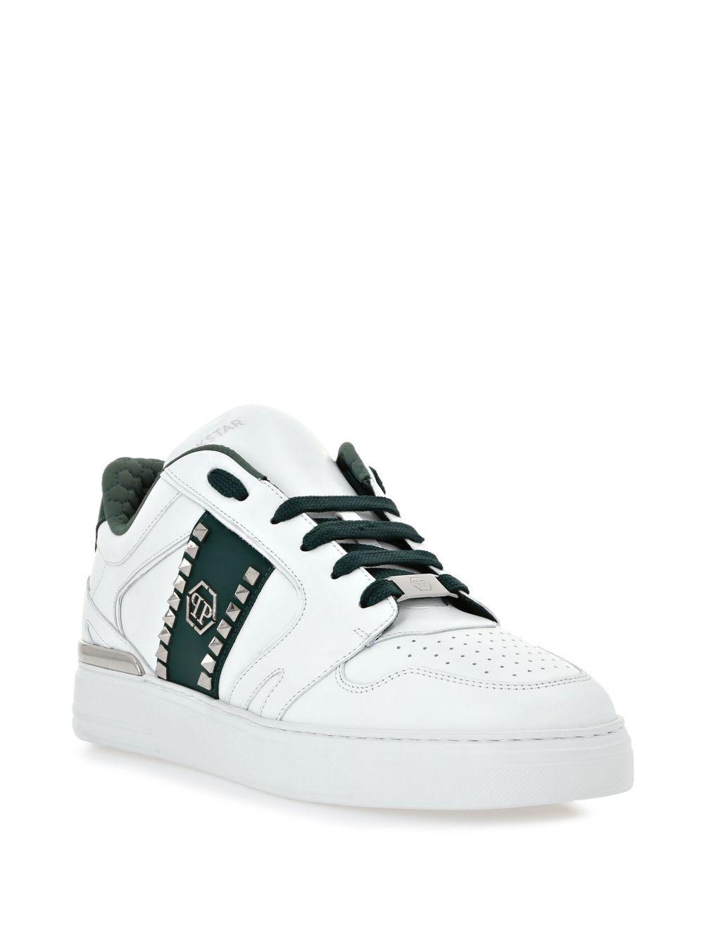stud-embellished leather sneakers Product Image