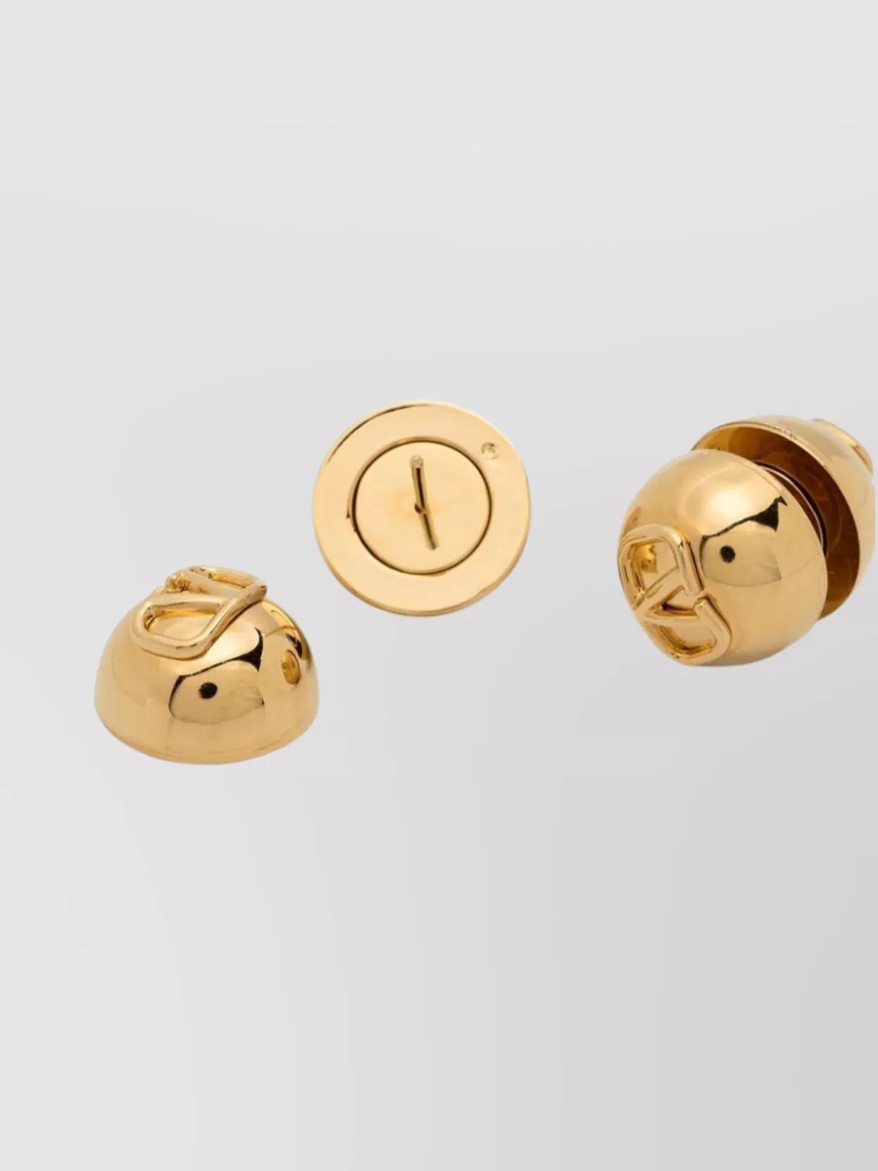 VALENTINO GARAVANI Logo Earrings For Pierced Ears In Black Product Image