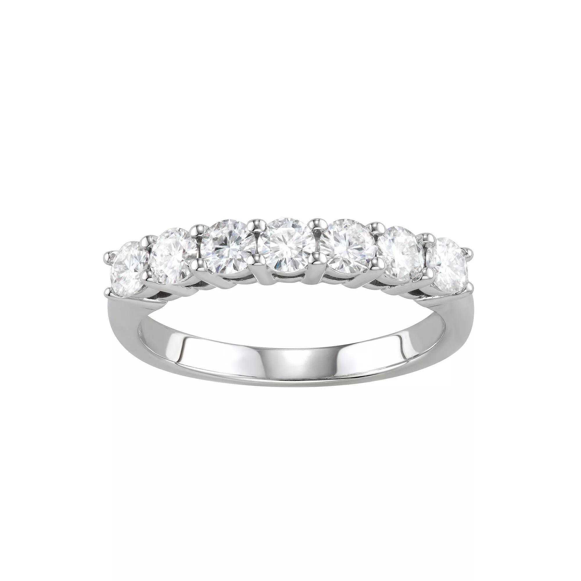 Charles & Colvard 14k Gold 3/4 Carat T.W. Lab-Created Moissanite Anniversary Band, Womens White Product Image