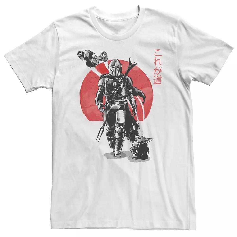 Big & Tall Star Wars The Mandalorian The Child Red Sun Ink Portrait Tee, Men's, Size: 5XL, White Product Image