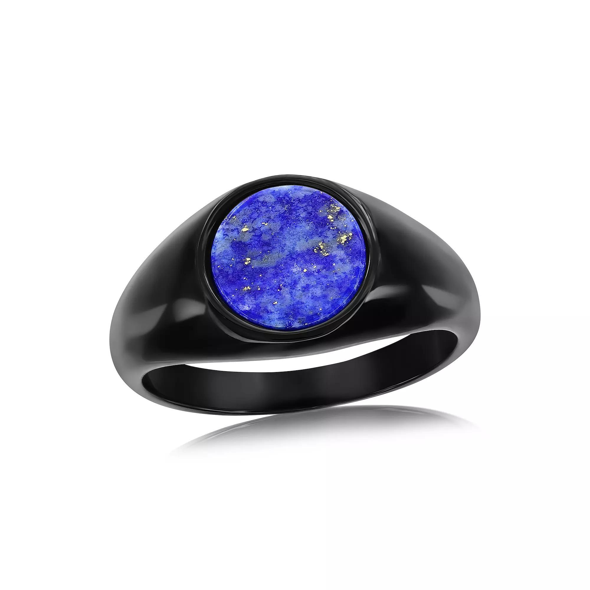 Metallo Round Lapis Ring, Men's, Size: 13 Product Image