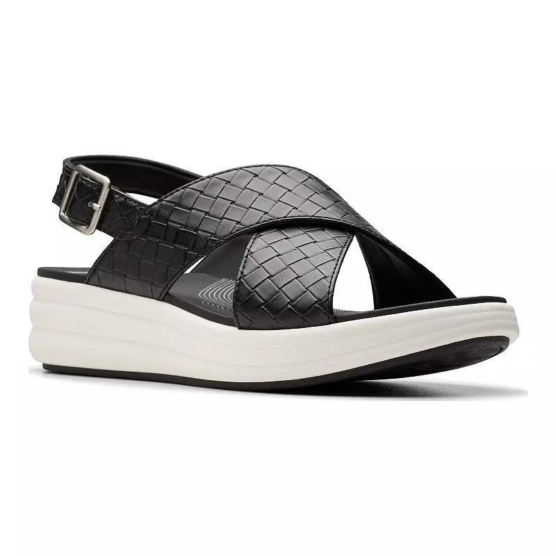Clarks® Cloudsteppers Drift Sun Women's Sandals, Size: 12 Wide, Black Woven Product Image