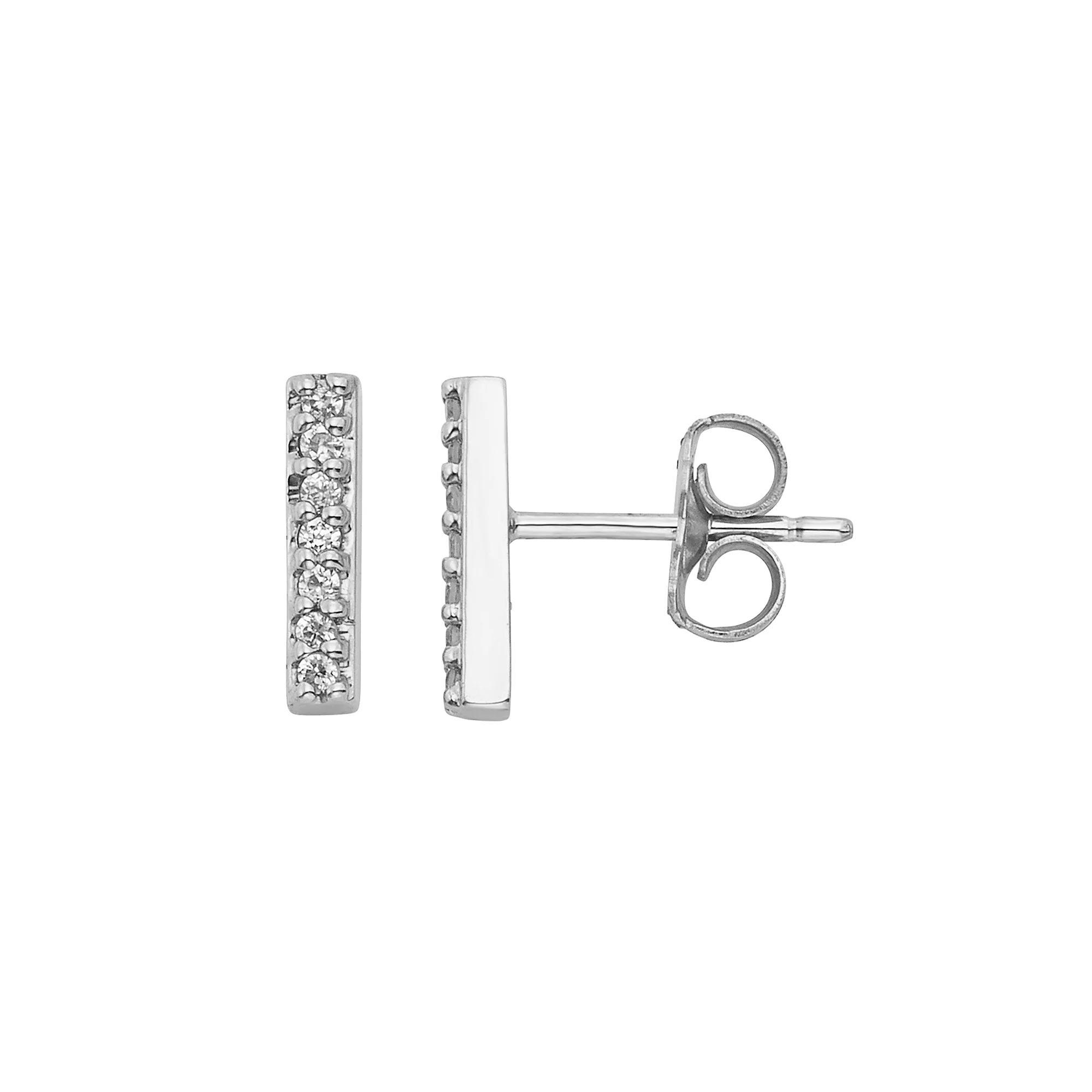1/10 Carat T.W. Diamond 10k Gold Stick Stud Earrings, Women's, Yellow Product Image