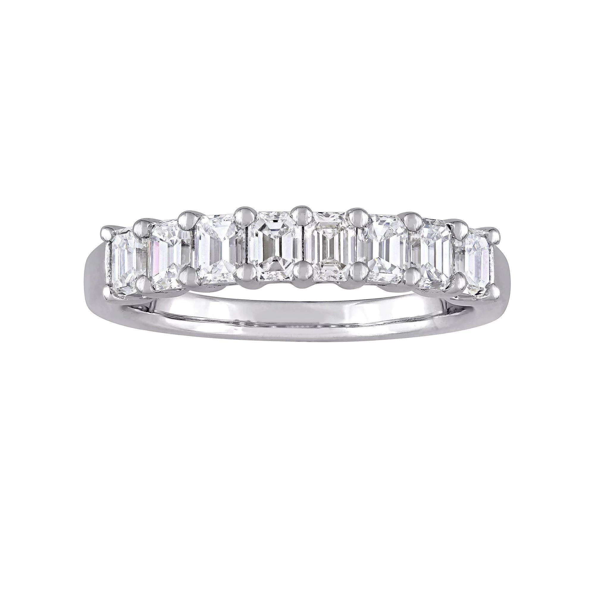 Stella Grace 14k White Gold 1 Carat T.W. Diamond Semi-Eternity Band Ring, Womens 14k Whgold Product Image