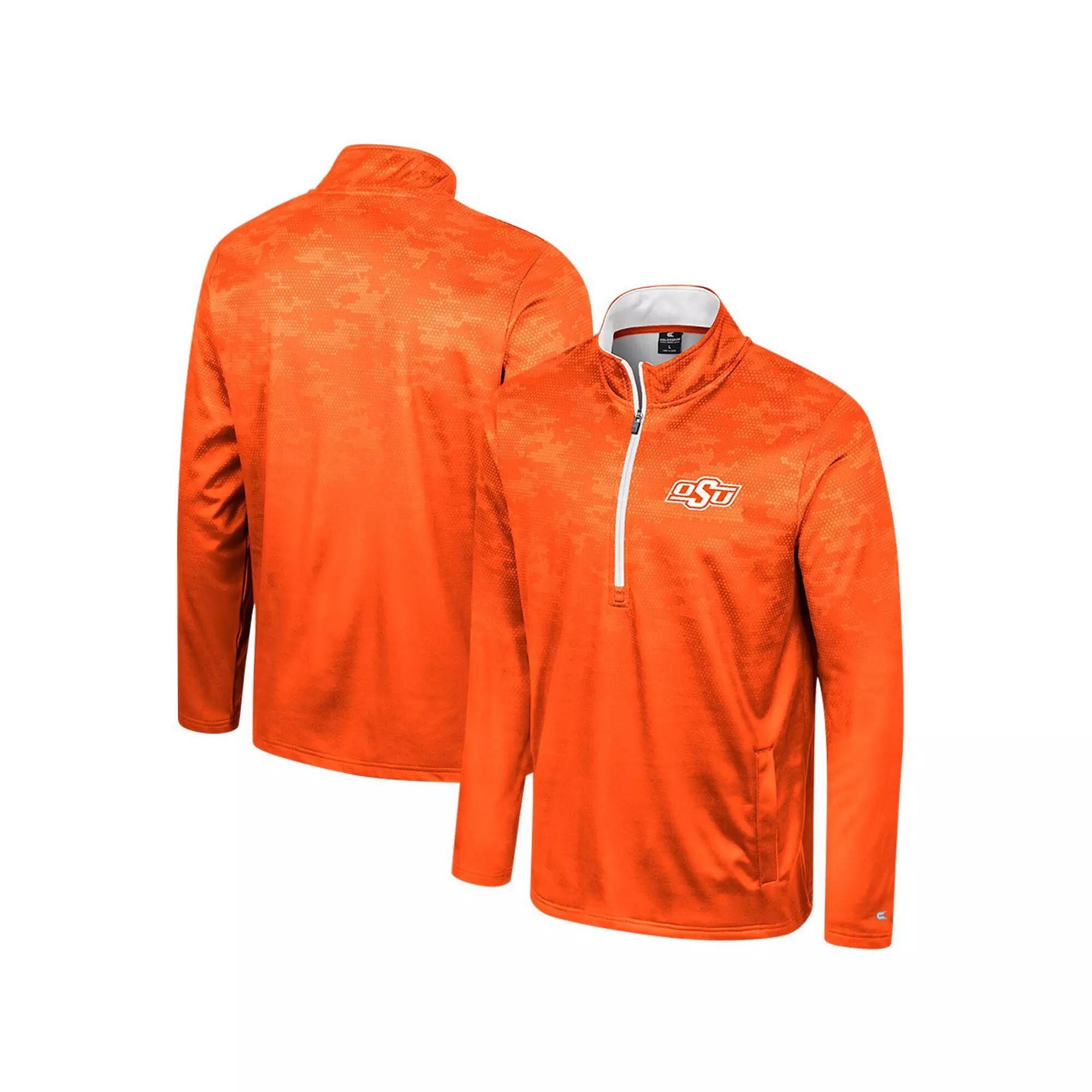 Men's Colosseum  Orange Oklahoma State Cowboys The Machine Half-Zip Jacket, Size: Medium Product Image