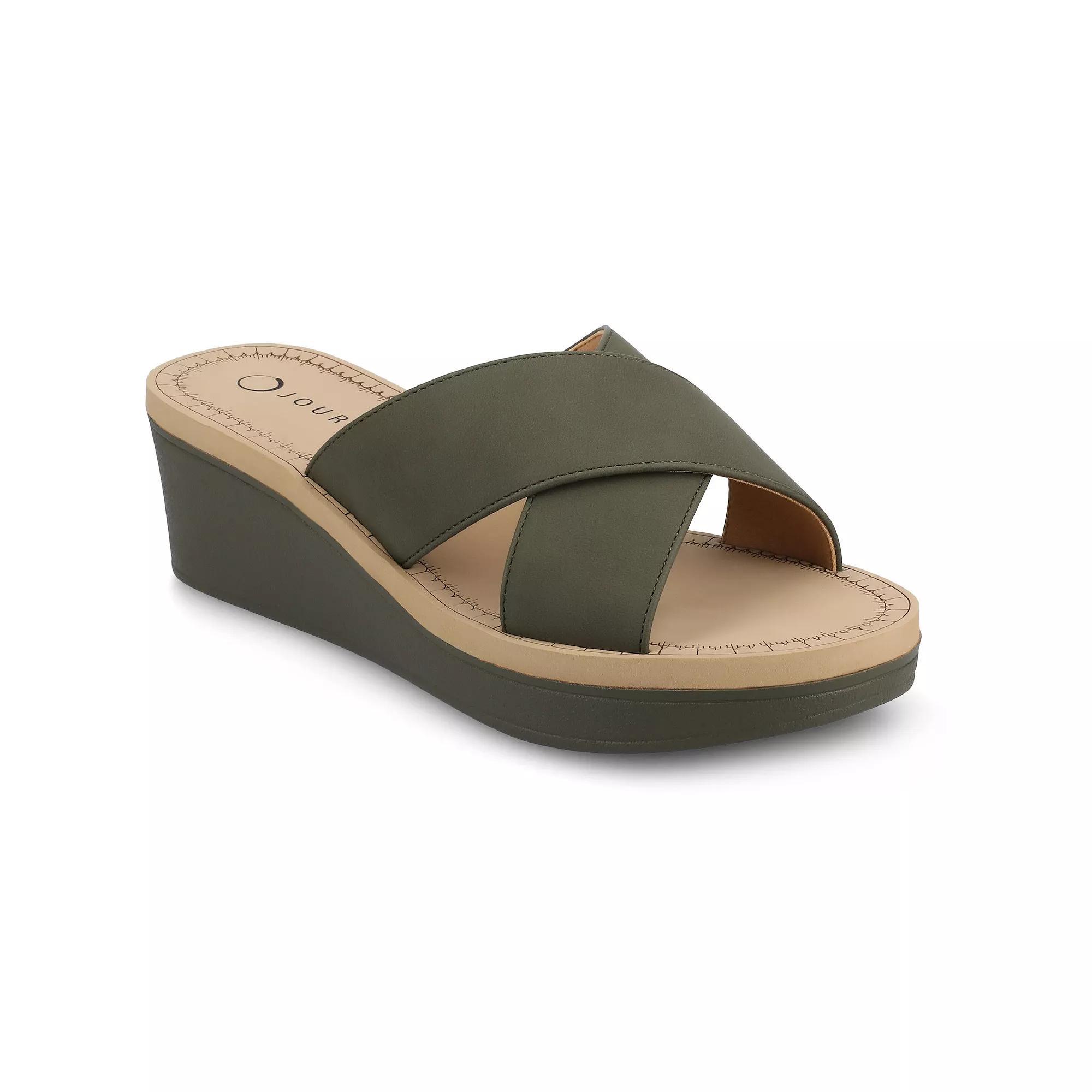 Journee Collection Womens Biara Wedge Sandal Product Image