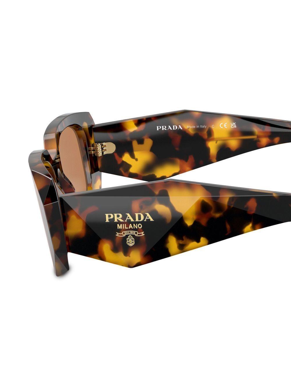 tortoiseshell-effect square-frame sunglasses Product Image