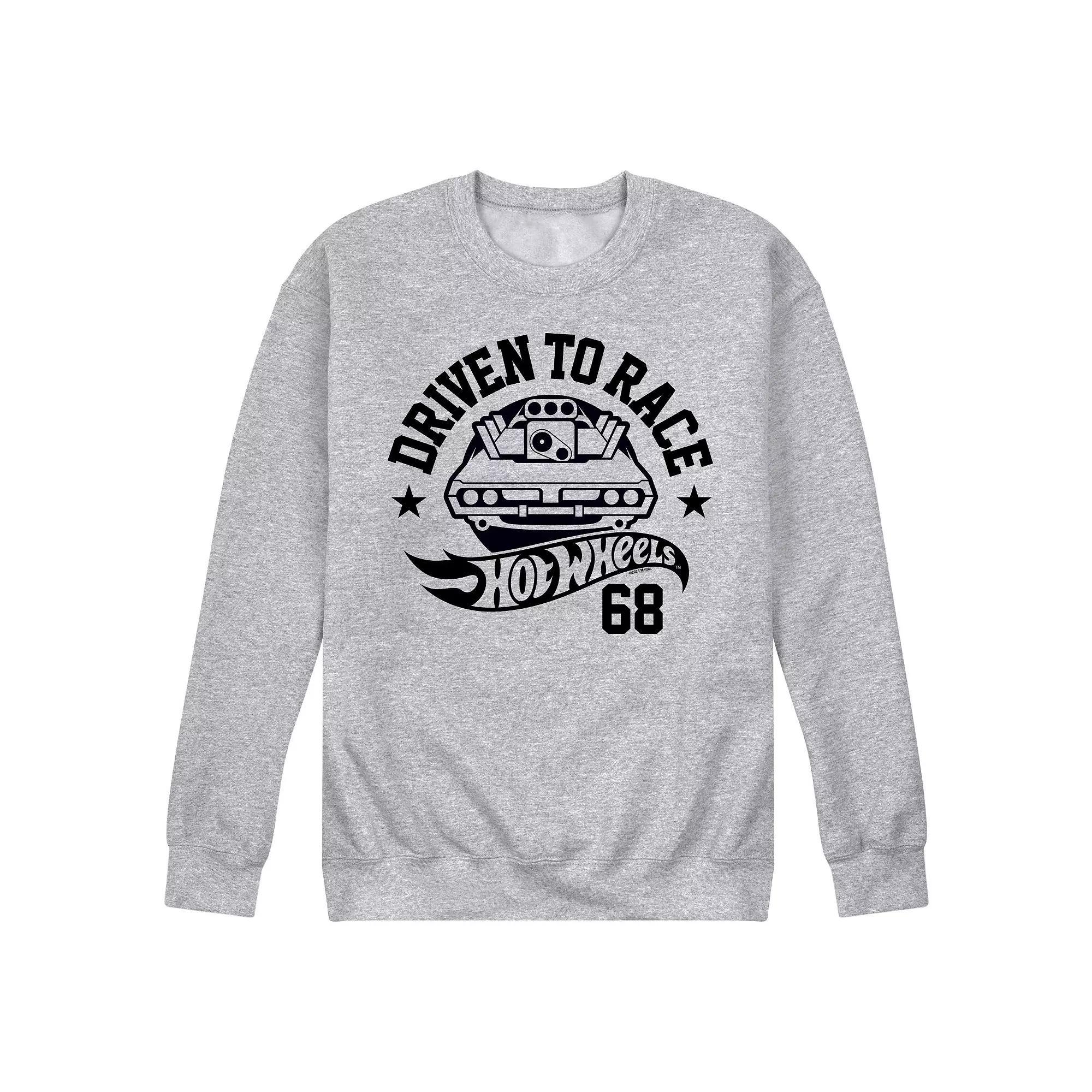 Mens Hot Wheels Driven To Race Fleece Sweatshirt Grey Gray Product Image