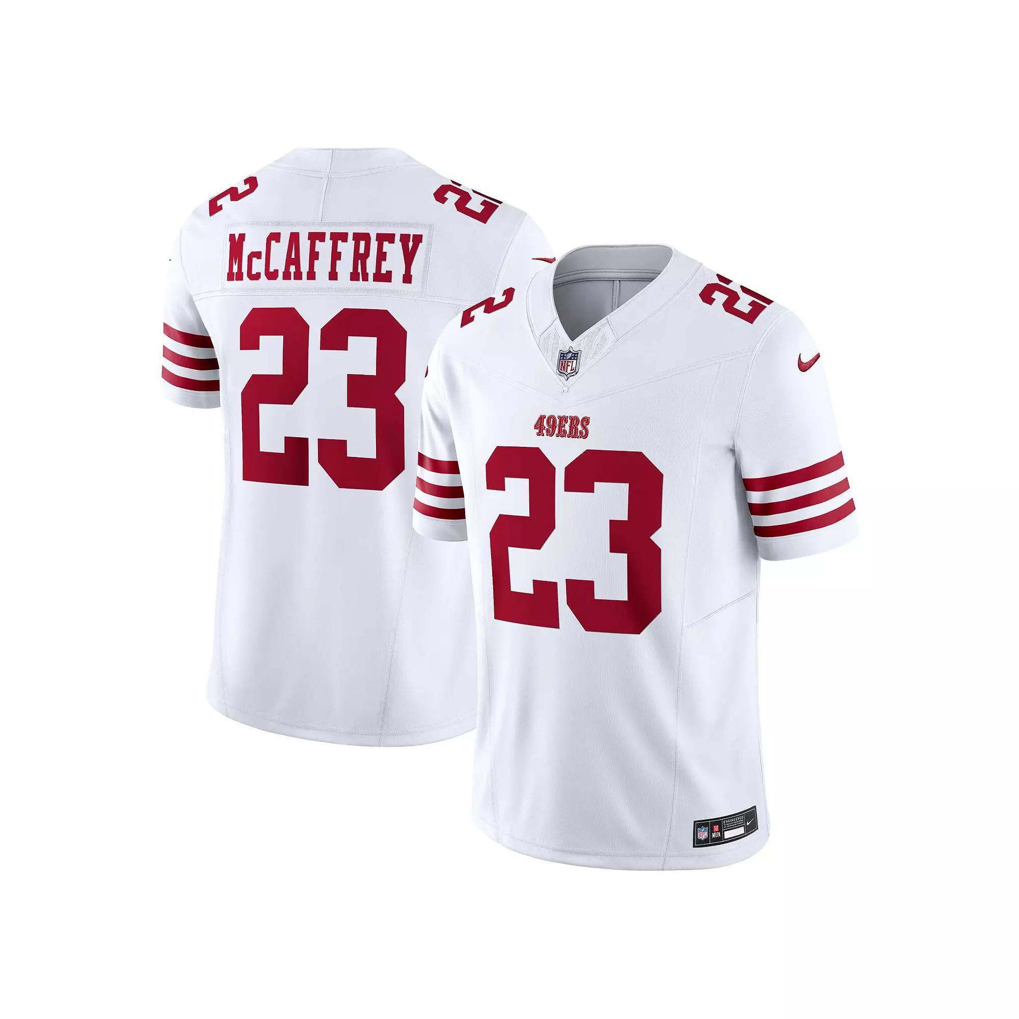 Men's Nike Christian McCaffrey White San Francisco 49ers  Vapor F.U.S.E. Limited Jersey, Size: Large Product Image