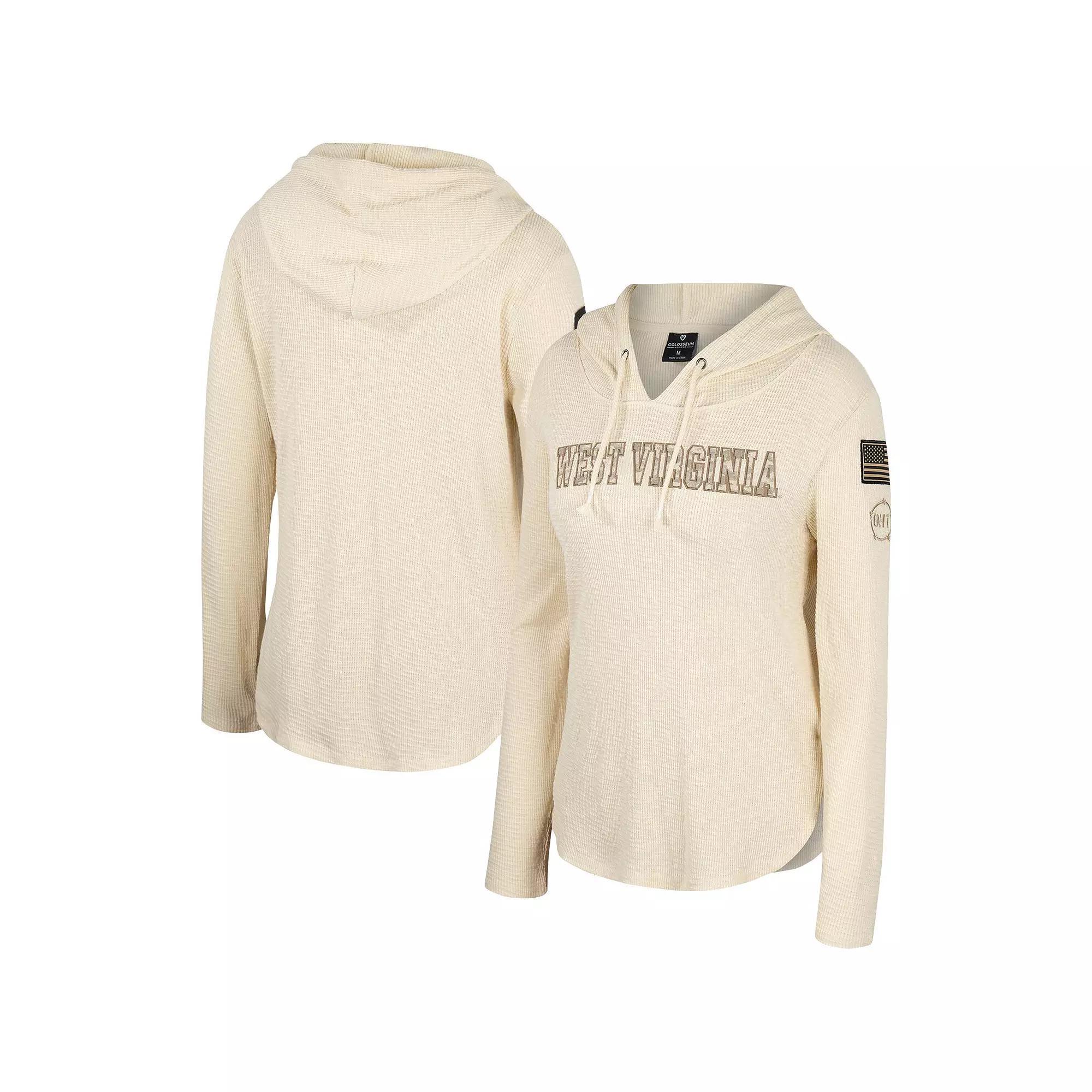 Women's Colosseum Cream Washington State Cougars OHT Military Appreciation Casey Raglan Long Sleeve Hoodie T-Shirt, Size: Large, Wsc Beige Product Image