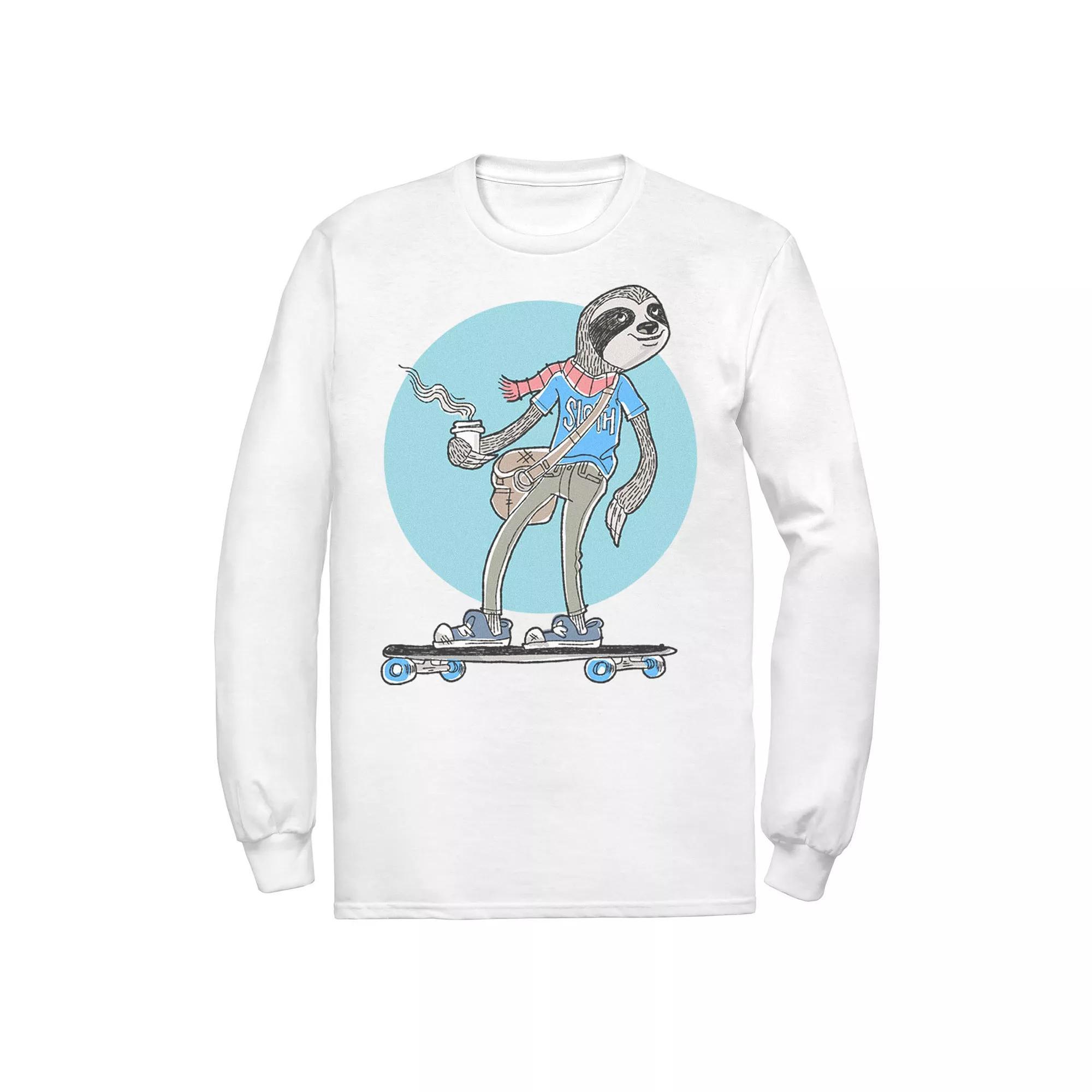 Mens Skateboarding Sloth Back Circle Tee Product Image