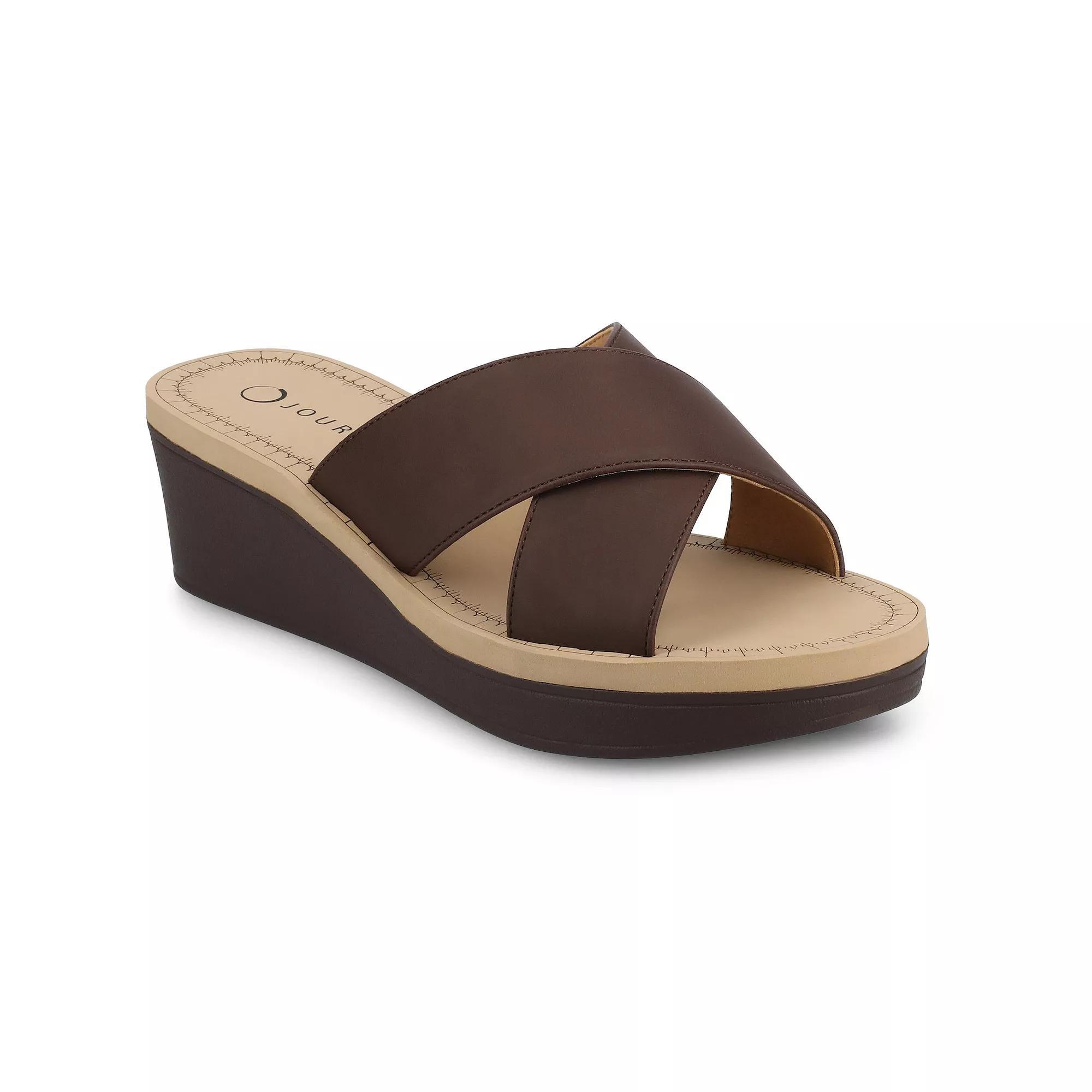 Journee Biara Womens Slip On Platform Wedge Sandals Product Image