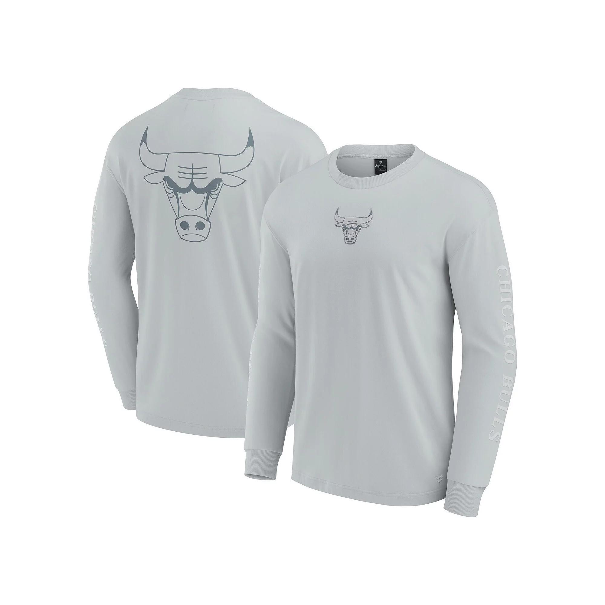 Men's Fanatics Gray Chicago Bulls Elements Strive Long Sleeve T-Shirt, Size: Large, Grey Product Image