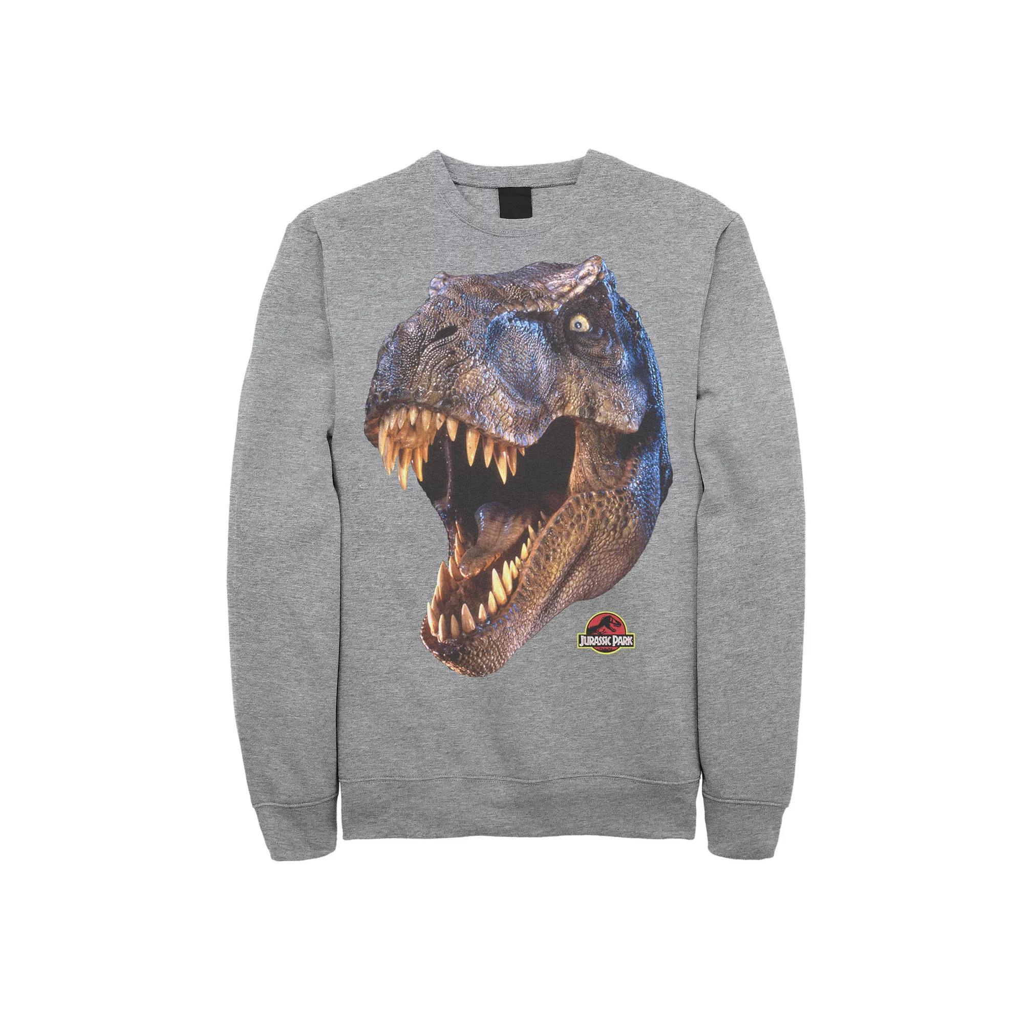 Men's Jurassic Park T-Rex Head Roar Fleece Graphic Pullover, Size: Medium, Black Product Image