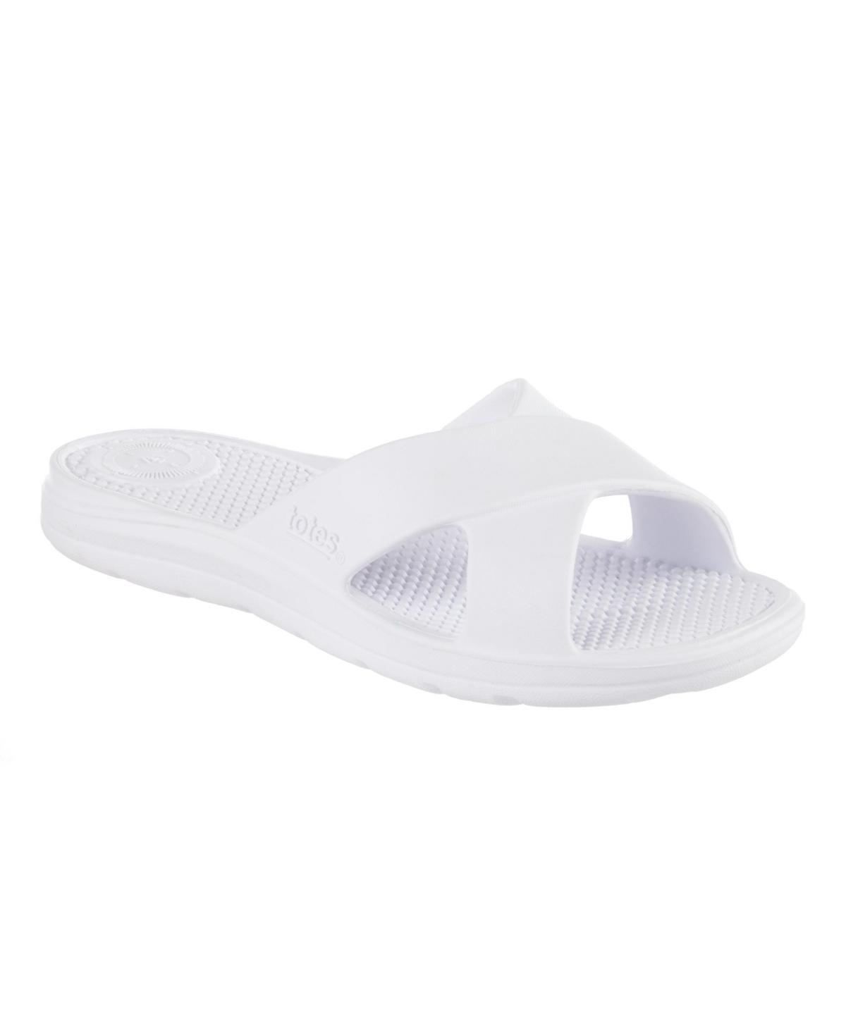 totes Womens Everywear Cross Slide Sandals Purple Product Image