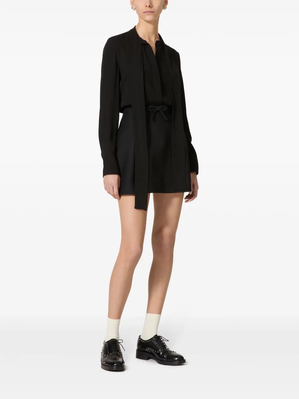 VALENTINO Crepe Couture Skirt Woman Black 46 Product Image