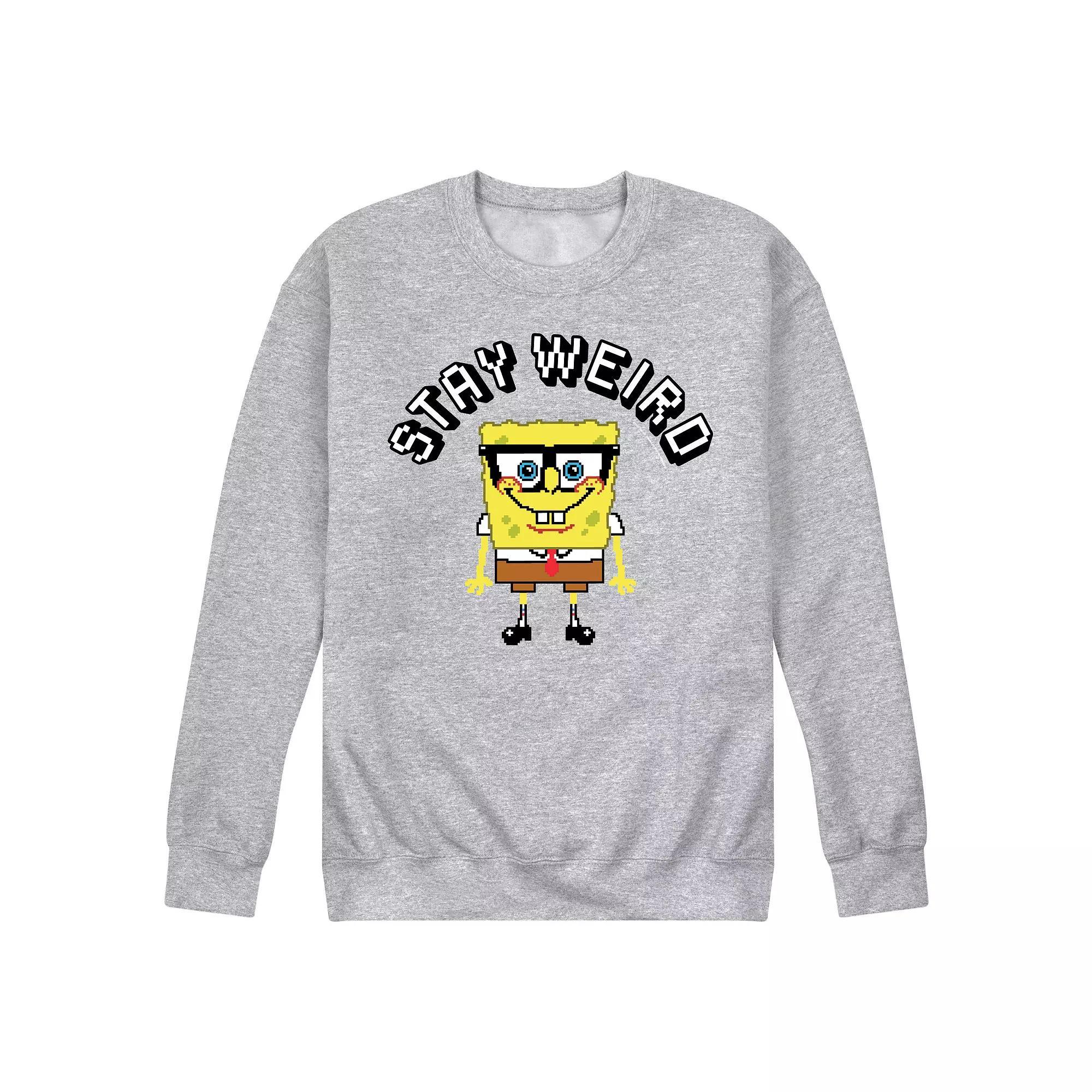 Mens SpongeBob SquarePants Stay Weird Sweatshirt Product Image