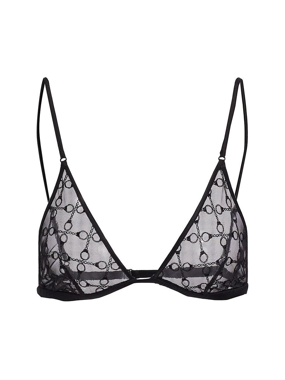 Womens Handcuff Lace Triangle Bra Product Image