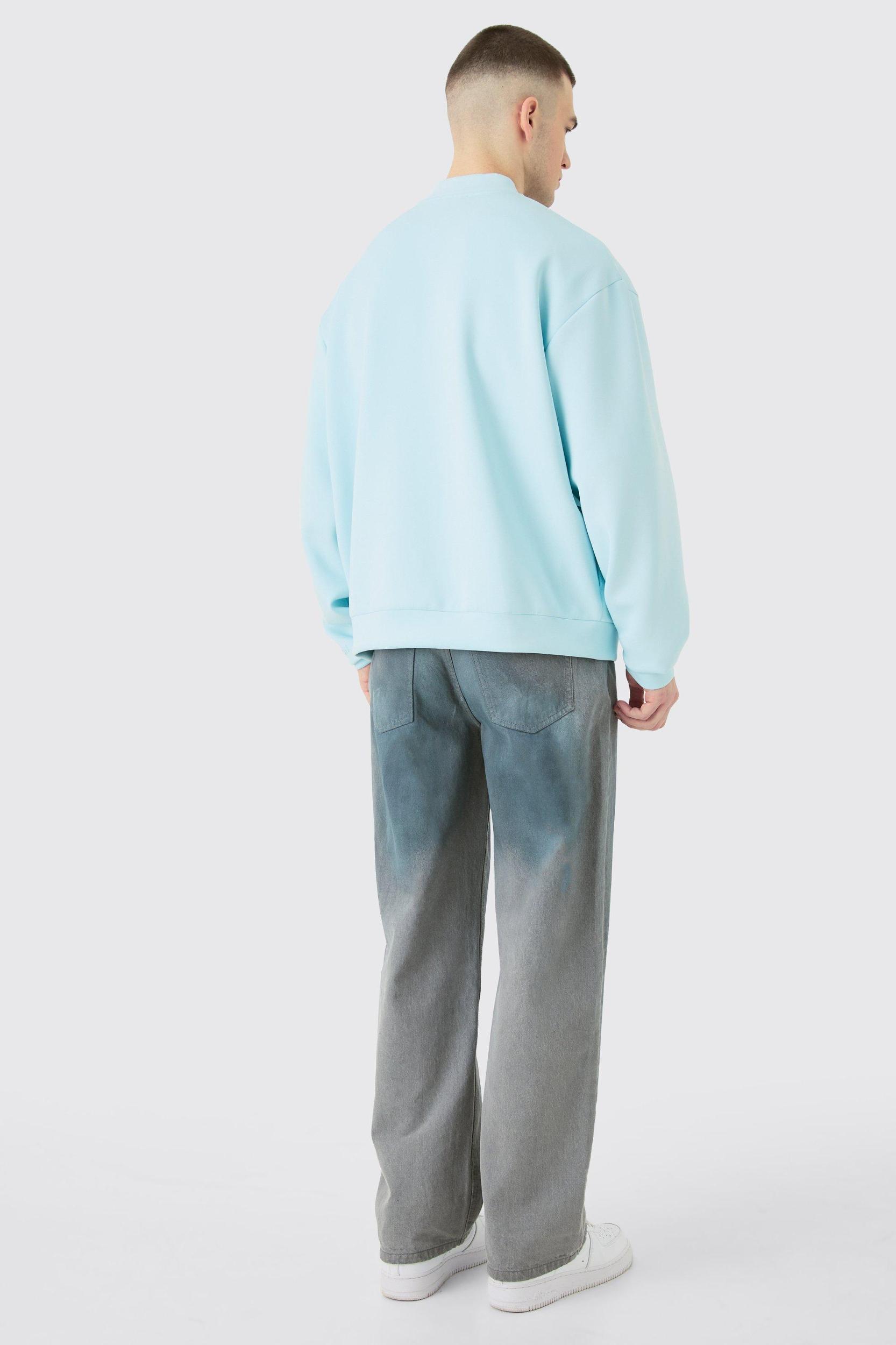 Tall Oversized Boxy Scuba Bomber Jacket | boohooMAN USA Product Image