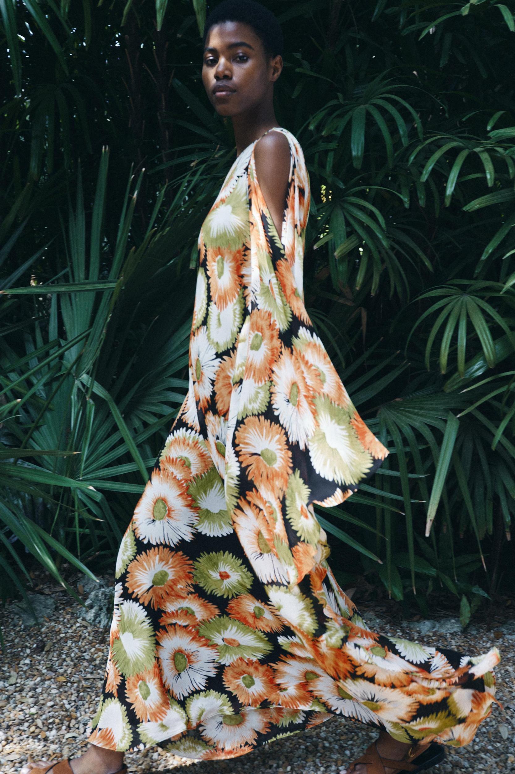 ZW COLLECTION ASYMMETRIC PRINT DRESS Product Image
