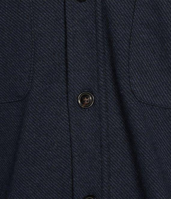 Roundtree & Yorke Long Sleeve Button Down Collar Solid Knit Button Front Shirt Product Image