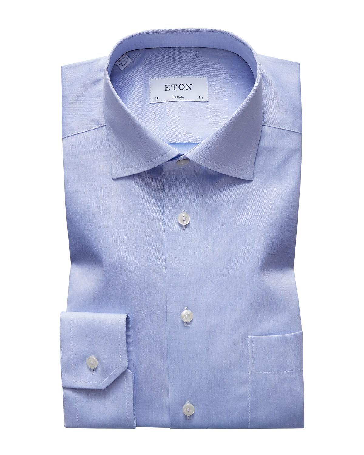 Eton Signature Twill Classic Fit Dress Shirt Product Image
