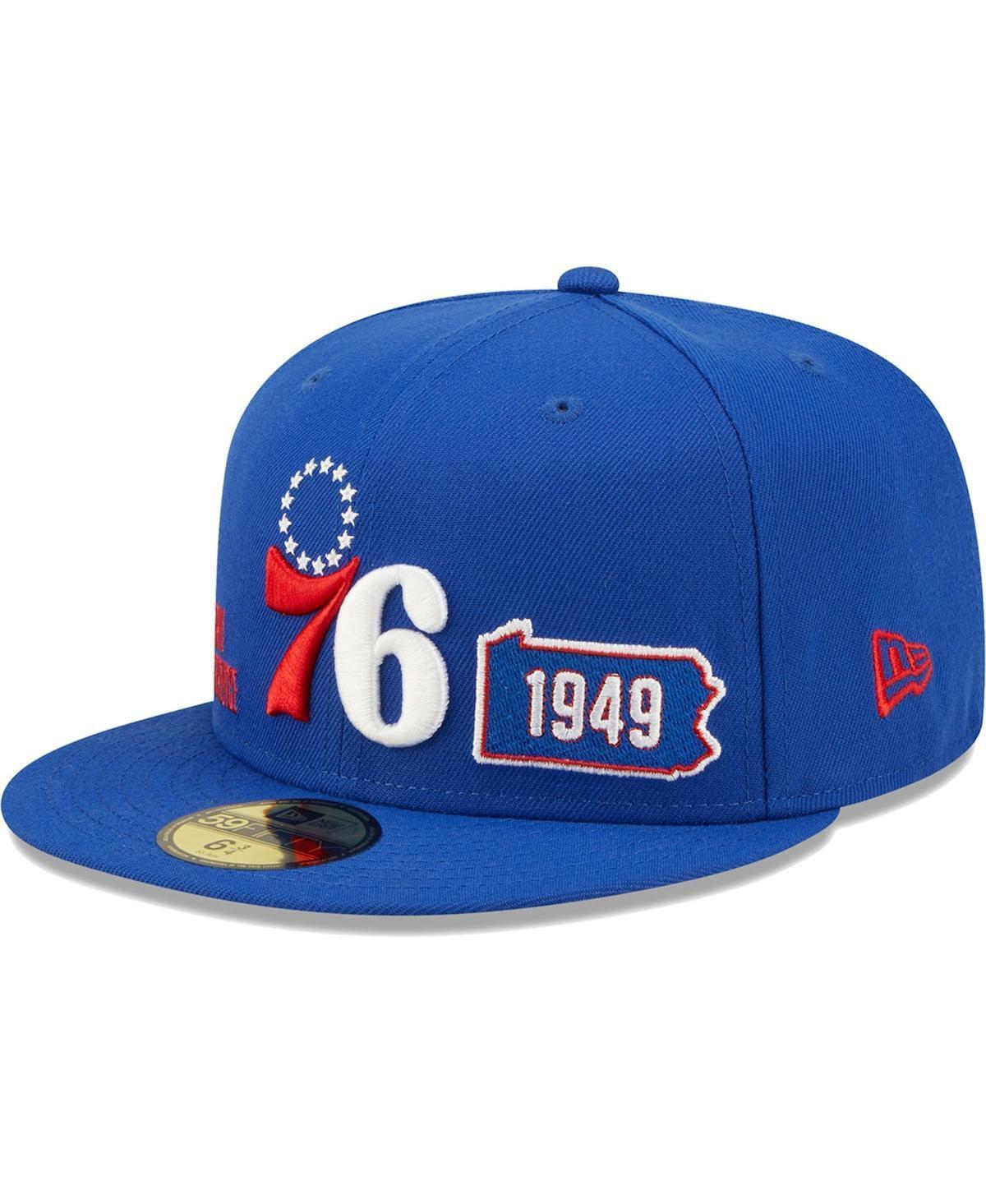 Men's New Era Royal Philadelphia 76ers Fall 22 Identity 59FIFTY Fitted Hat, Size: 7 1/8, 76r Blue Product Image