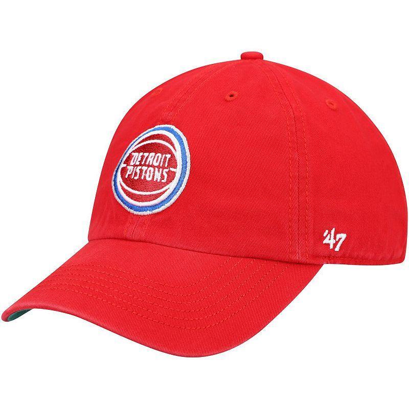 Mens 47 Red Detroit Pistons Team Franchise Fitted Hat Product Image