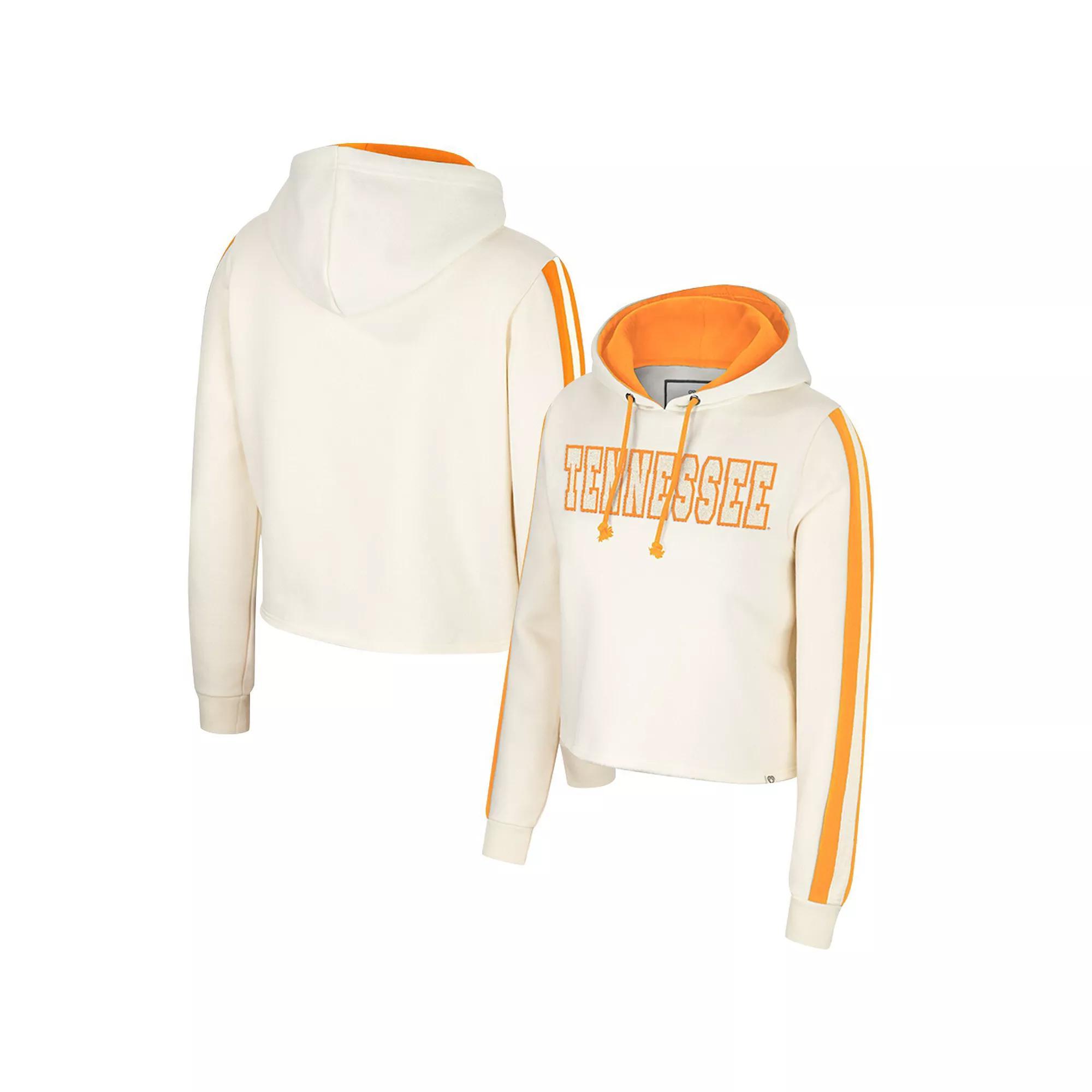Women's Colosseum Cream Tennessee Volunteers Perfect Date Cropped Pullover Hoodie, Size: XXL, Beige Product Image