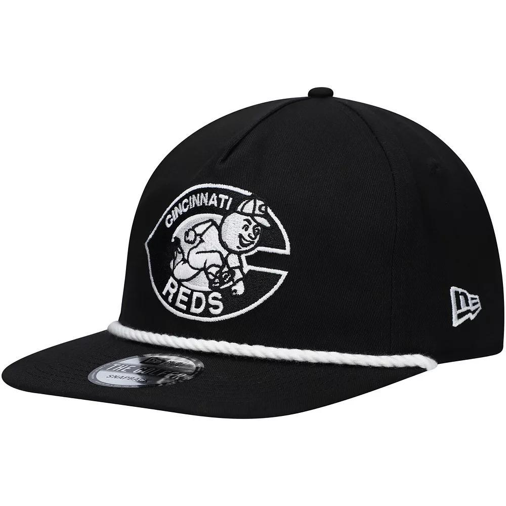 Men's New Era Black Cincinnati Reds Golfer Snapback Hat, Red Black Product Image