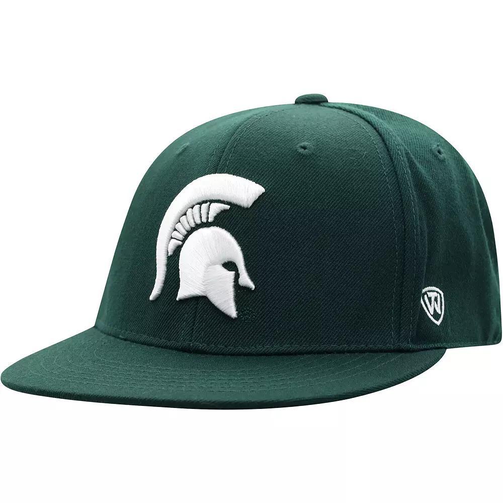 Men's Top of the World Green Michigan State Spartans Team Color Fitted Hat, Size: 7 1/8 Product Image