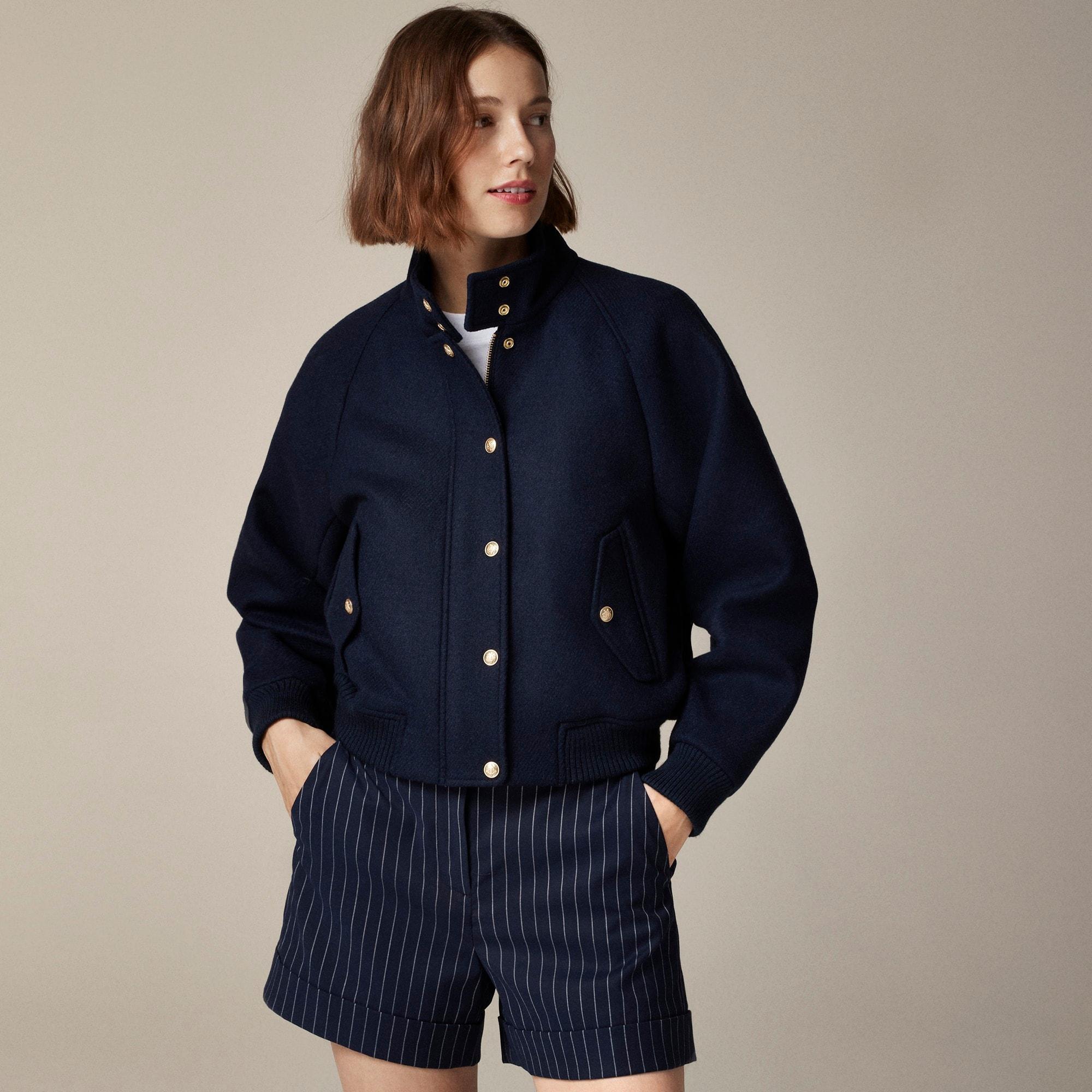 Flight jacket in Italian wool blend Product Image