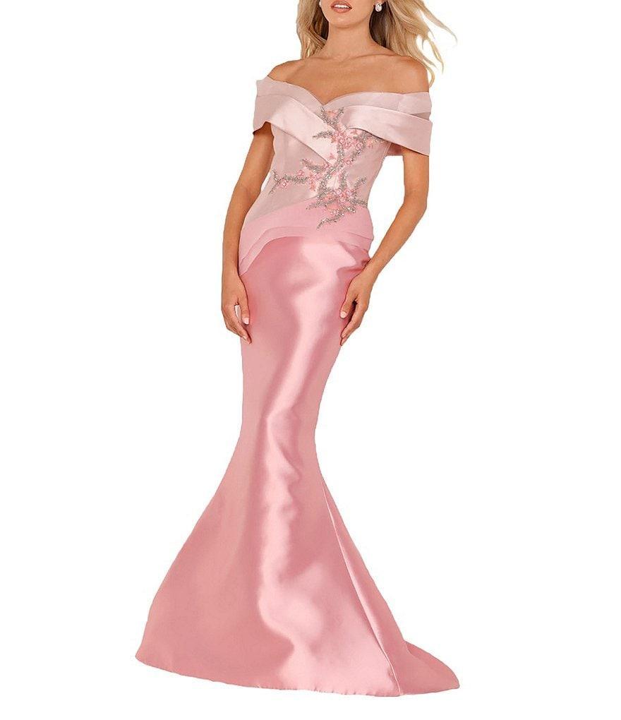 Terani Couture Beaded Off-the Product Image