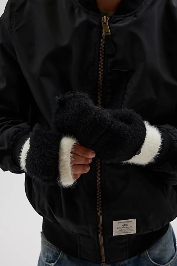 Fuzzy Stripe Convertible Glove Mens at Urban Outfitters Product Image