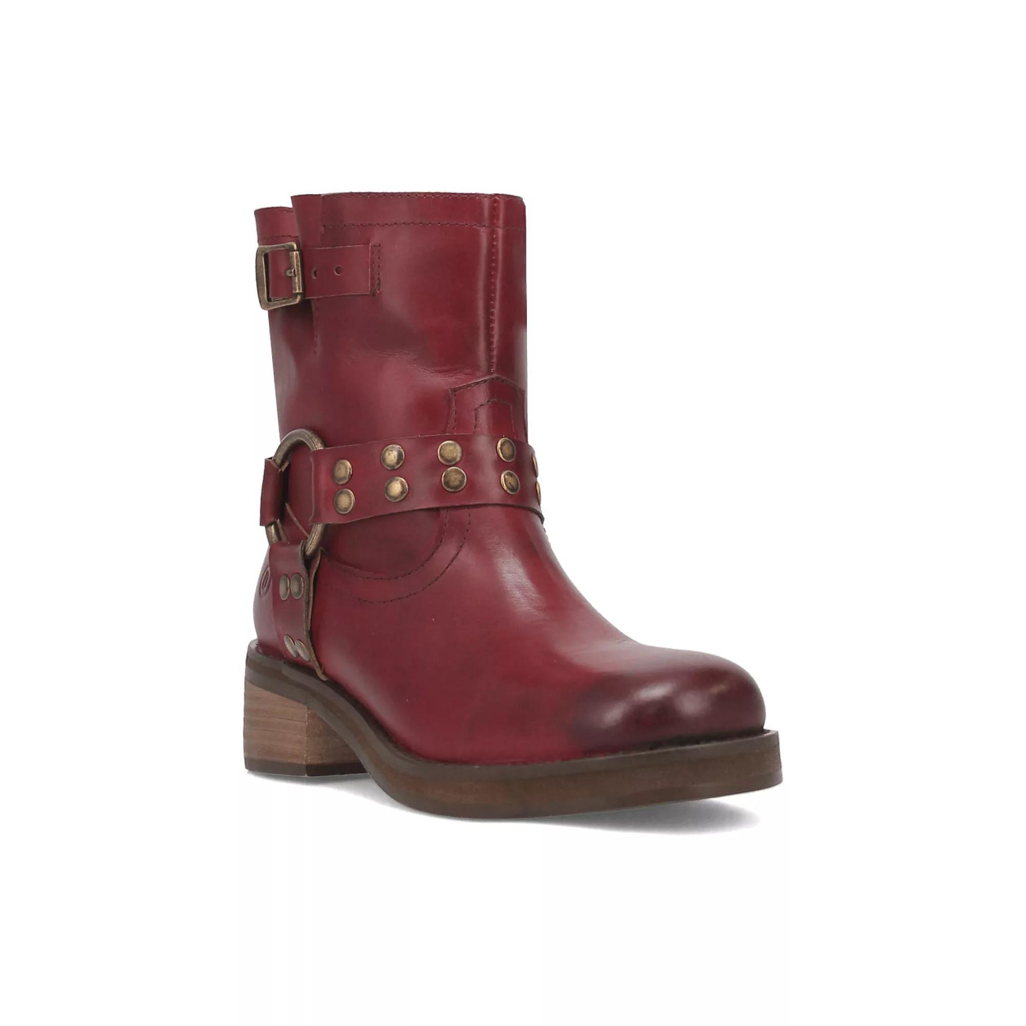 Dingo Anarchy Women's Leather Ankle Boots, Size: 7.5, Red Product Image