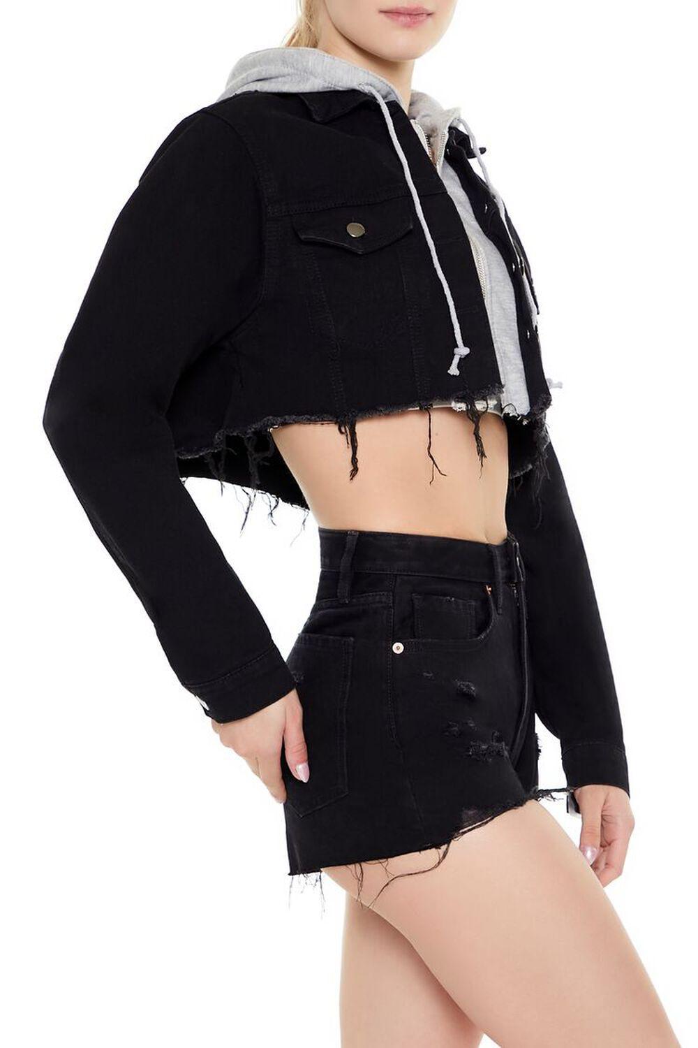 Distressed Combo Trucker Jacket | Forever 21 Product Image