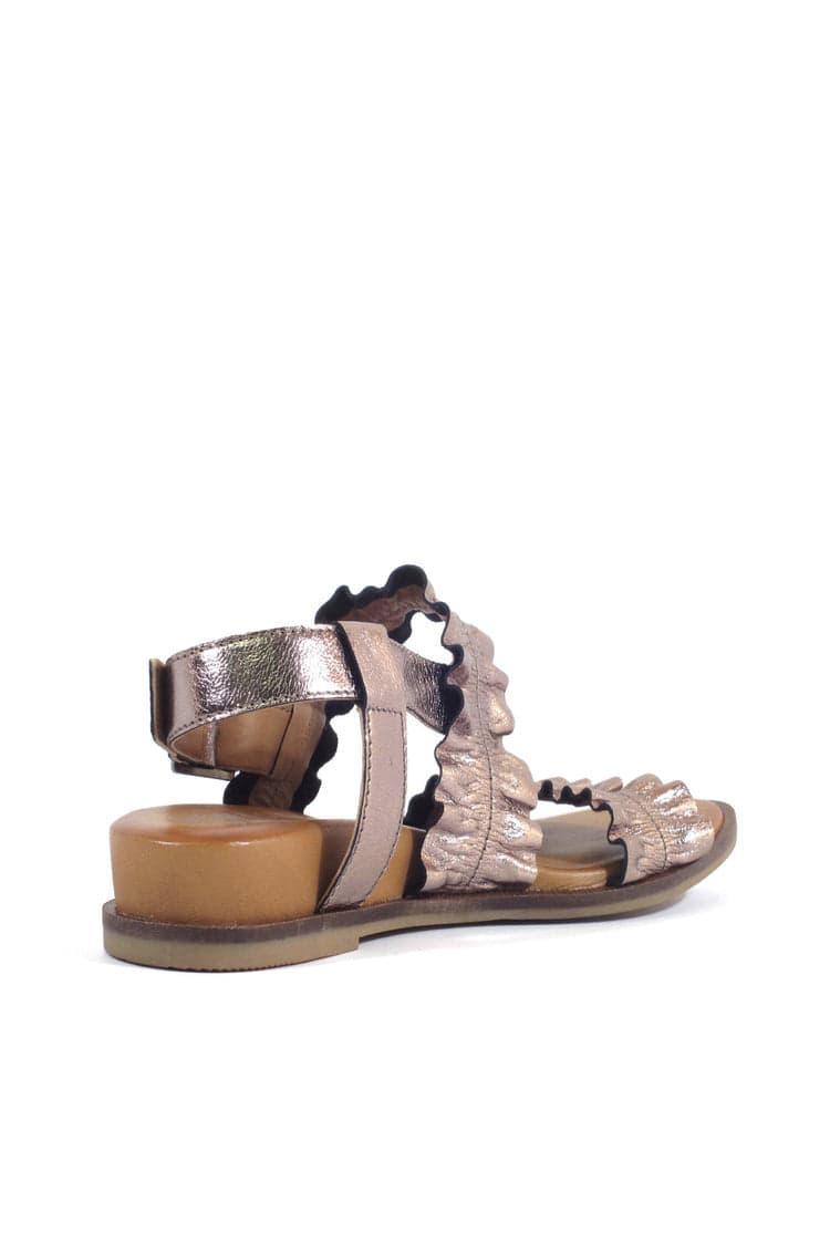 Roche Ruched Leather Sandals Product Image