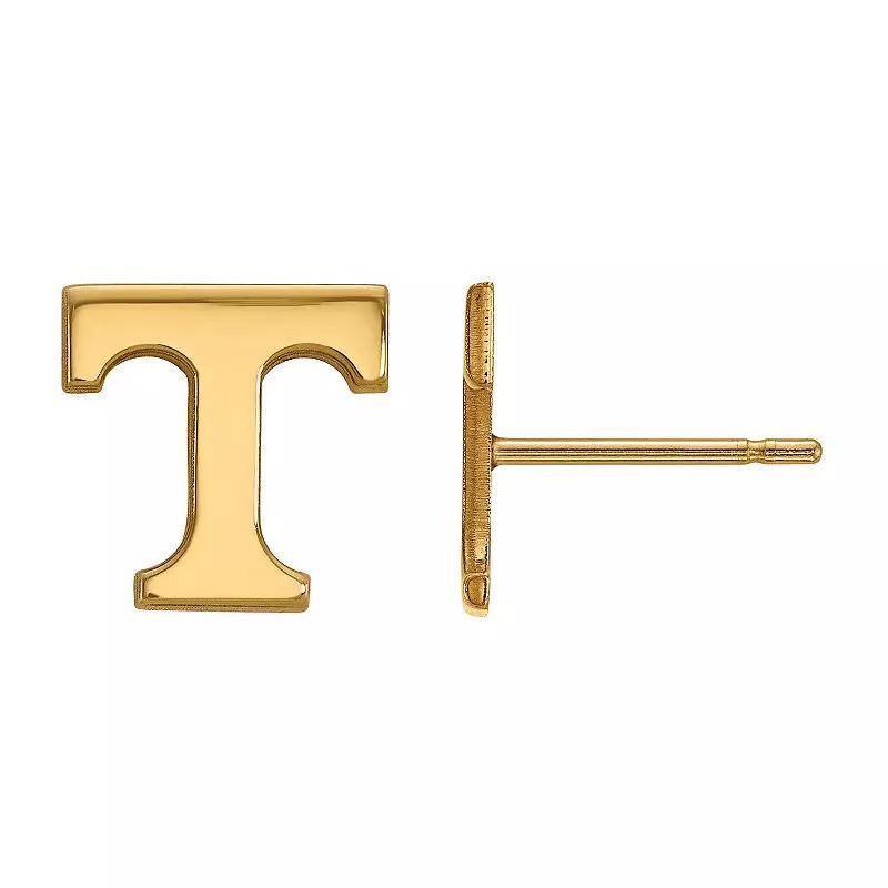 LogoArt Tennessee Volunteers Sterling Silver 14K Gold Plated XS Post Earrings, Womens Product Image