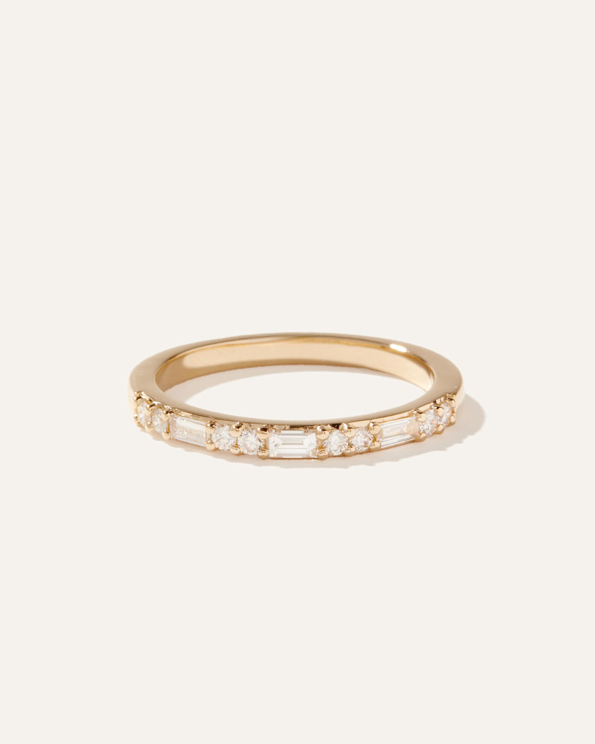 Diamond Alternating Baguette & Round Band Product Image