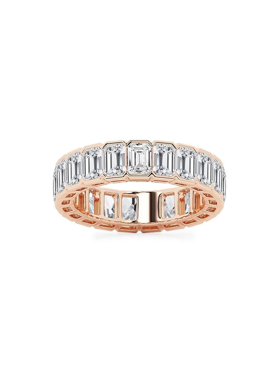 Womens 14K Rose Gold & Emerald-Cut Lab-Grown Diamond Eternity Band/2.00-5.00 TCW Product Image