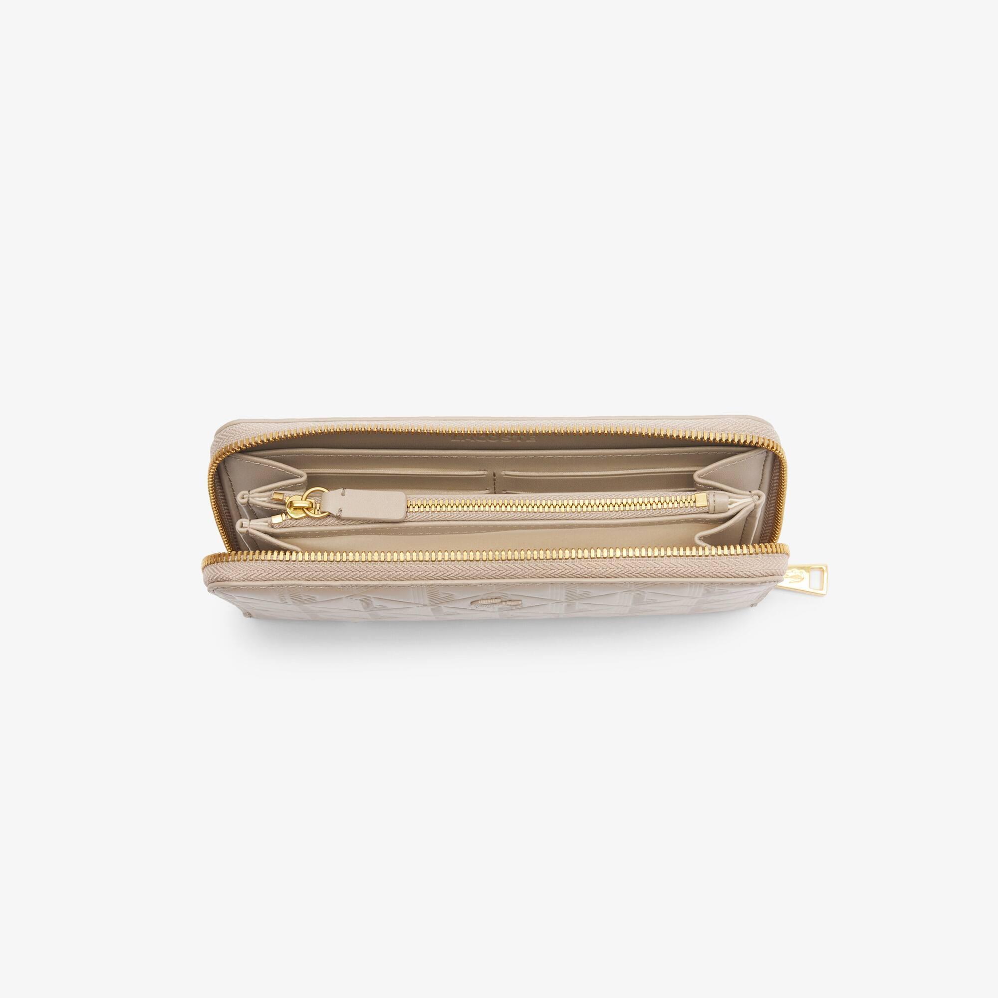 Maheki Zipped Embossed Leather Billfold Product Image