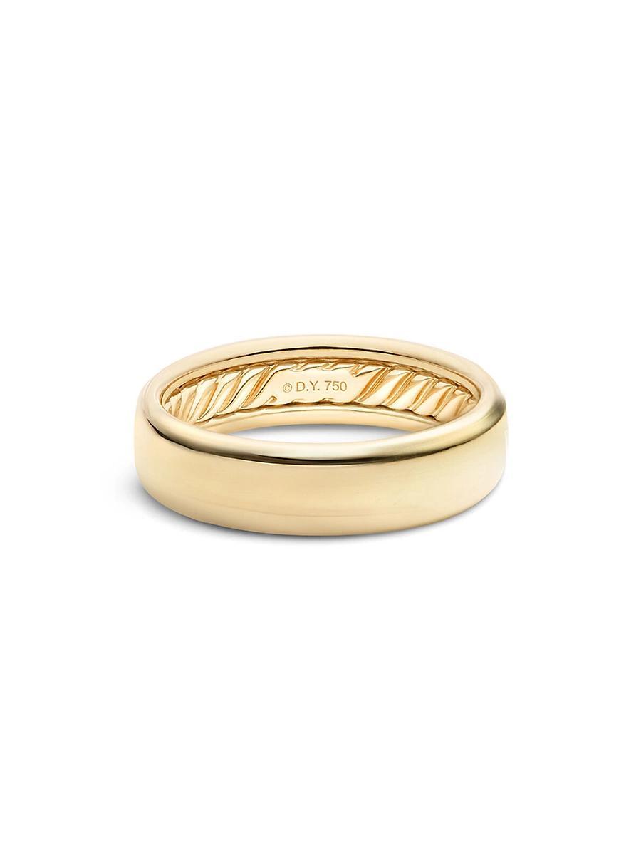 David Yurman Men s Classic Band Ring in 18K Yellow Gold Product Image
