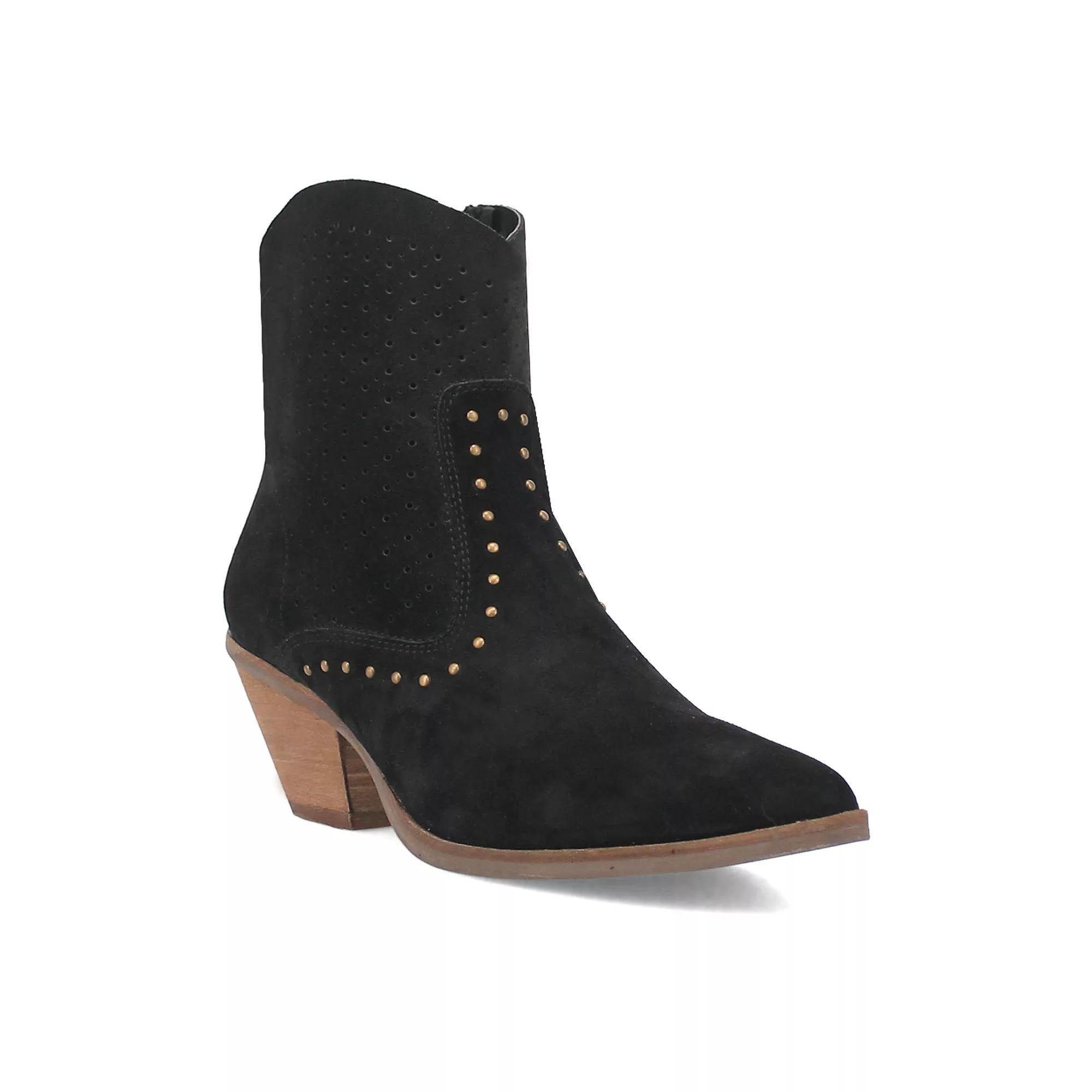 Women's Dingo Miss Priss Leather Western Ankle Boots, Size: 7, Black Product Image