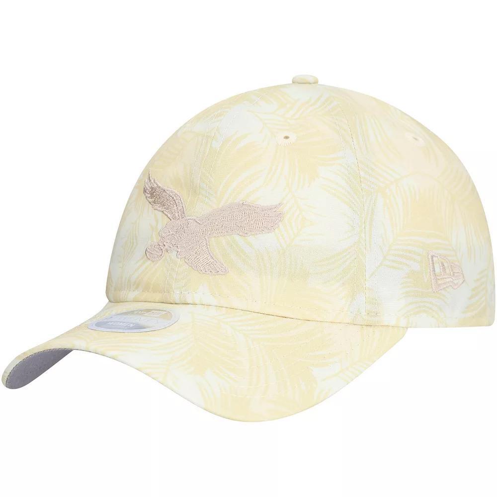 Women's New Era Cream Philadelphia Eagles Frond 9TWENTY Adjustable Hat, Beige Product Image